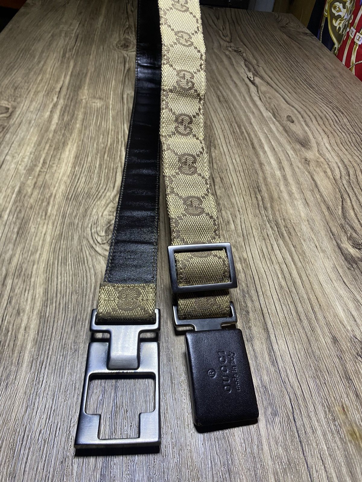 Gucci Gucci Tan Web GG Guccissima Belt Size ONE SIZE - 12 Thumbnail