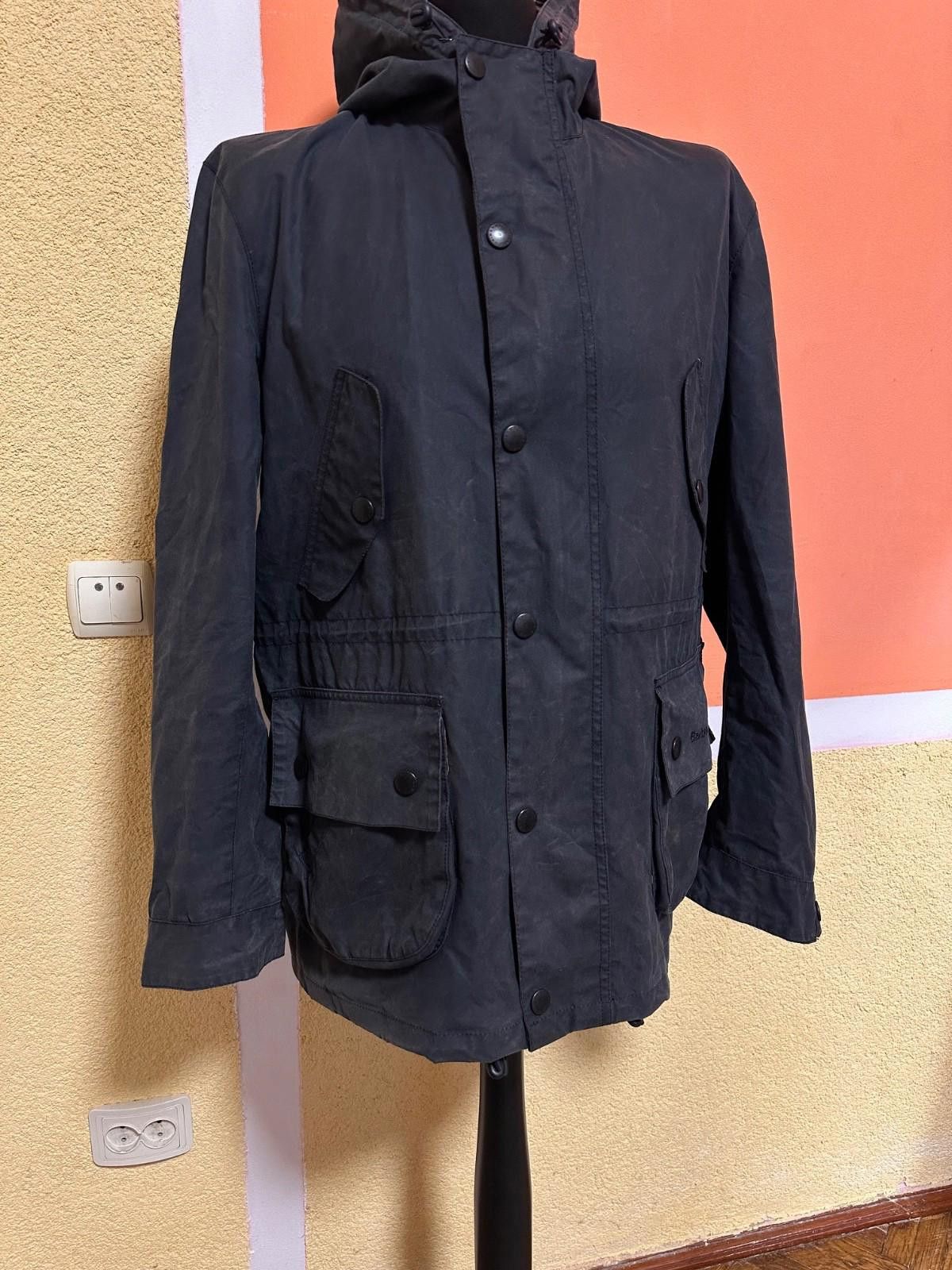 Barbour Men's Barbour Derwent Wax Cotton Navy Hooded Parka Jacket L Size US L / EU 52-54 / 3 - 3 Thumbnail