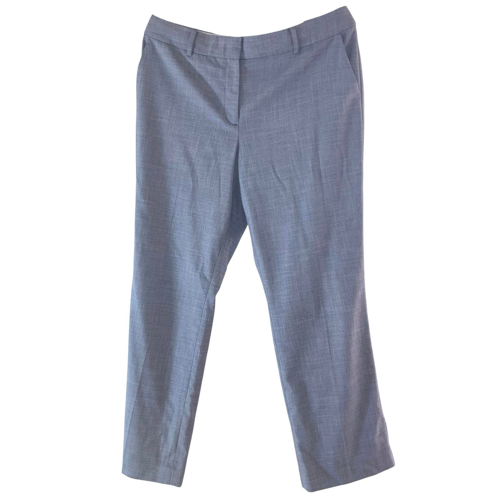 Talbots Light Blue Sharkskin Straight-leg Suit Pants- sz 14P