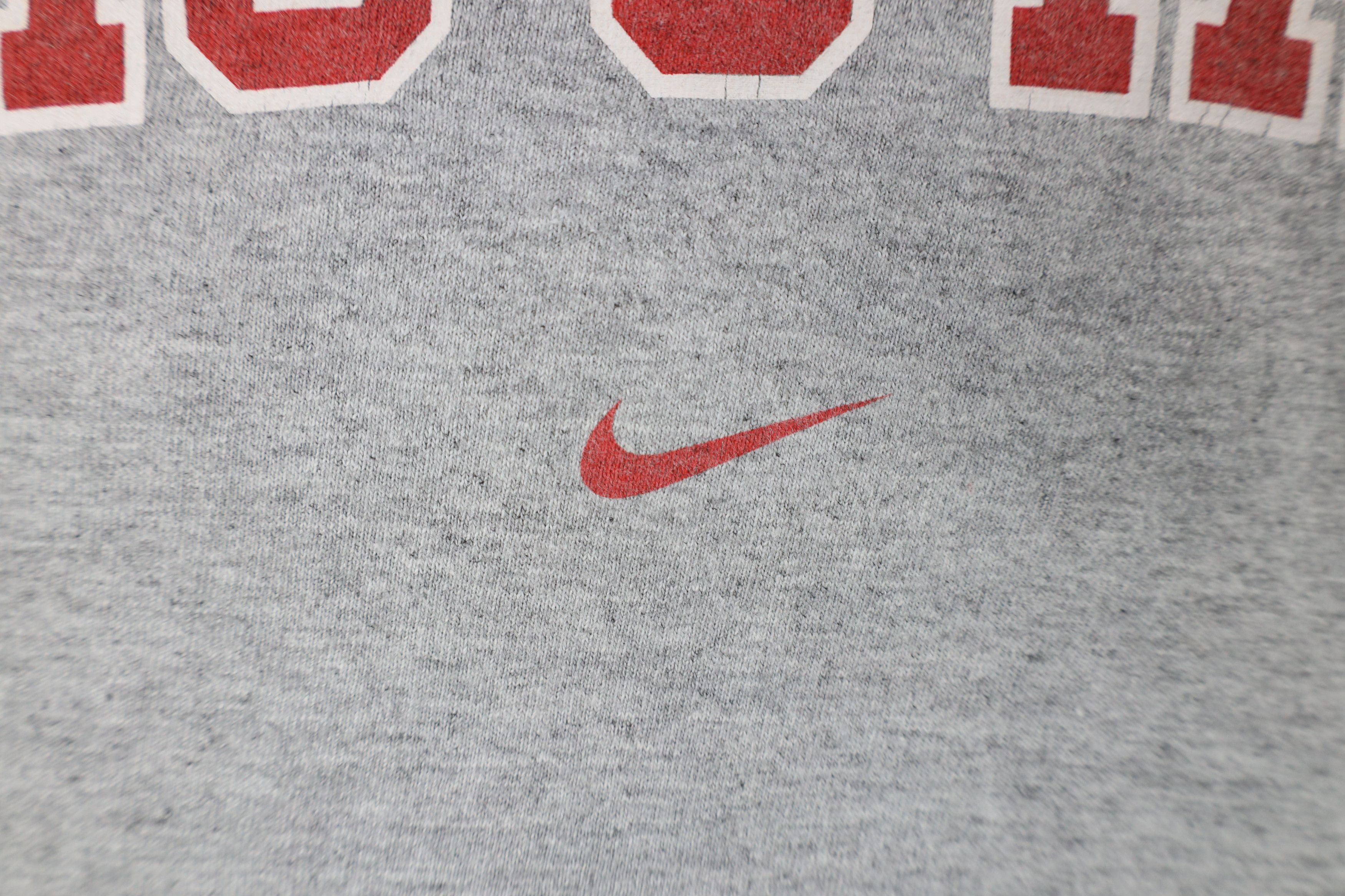 Nike × Vintage Vintage Nike Swoosh Ohio State University Raglan T-Shirt Size US XXL / EU 58 / 5 - 5 Thumbnail