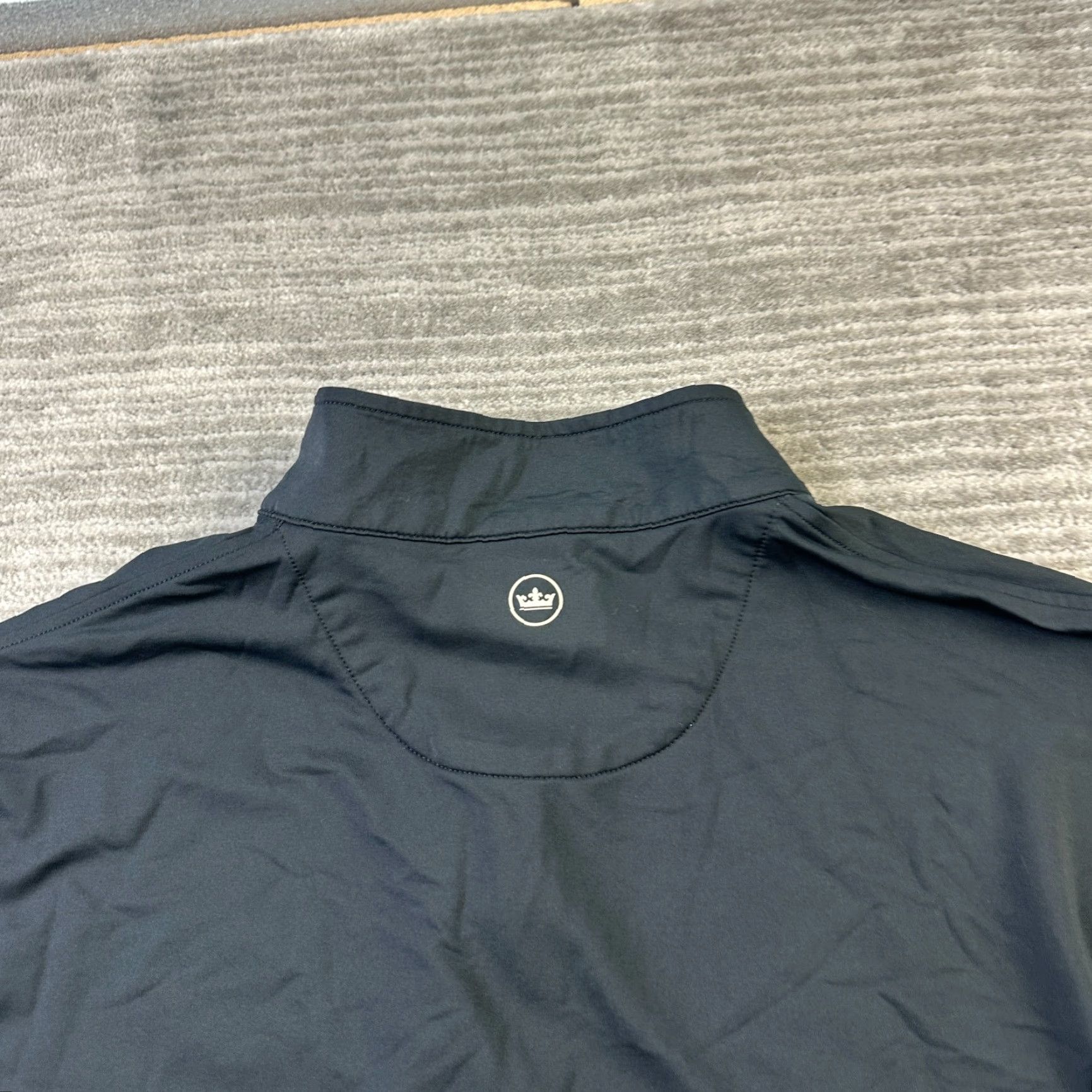 Peter Millar Sweater Mens XL Black Quarter Zip Bear Lakes CC Crown Sport Perth