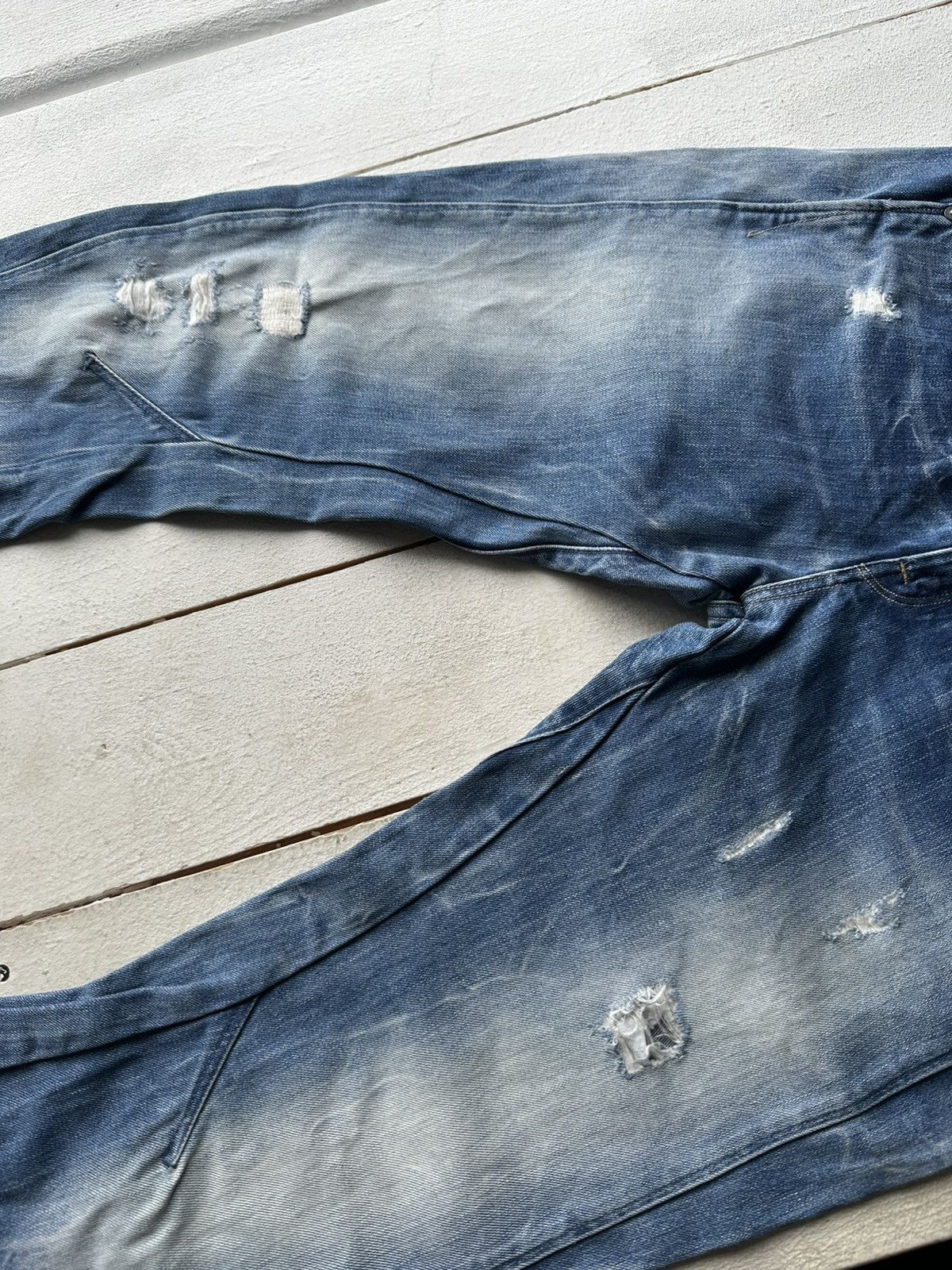 G-Star 🚨VNTG G STAR RAW BLUE FADED RARE AVANT GARDE JEANS Y2K Size 29" - 6 Thumbnail