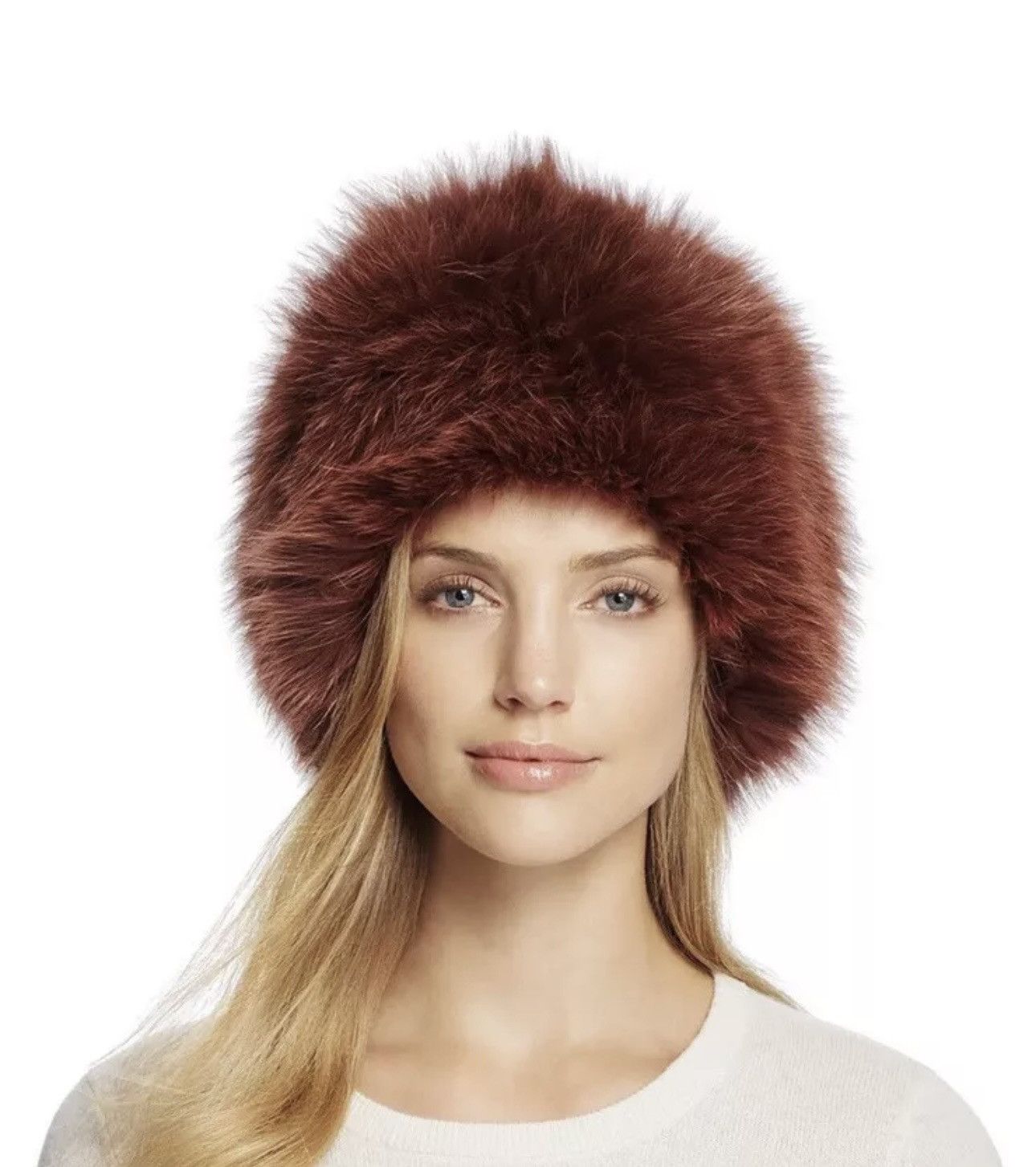 Loeffler Randall Loeffler Randall Fox Fur Tall Hat Plush Size ONE SIZE - 1 Thumbnail