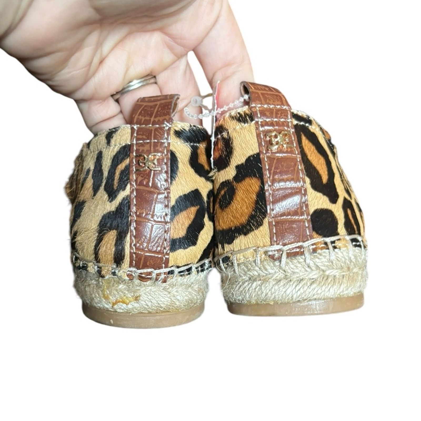 Sam Edelman NWT! SAM EDELMAN - KHLOE CALF FUR FLATS Size US 7.5 / IT 37.5 - 3 Thumbnail