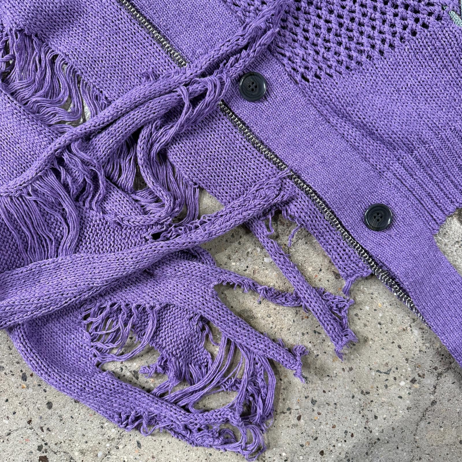 KIDILL Kidill X Rurumu Distressed Cardigan Size US L / EU 52-54 / 3 - 4 Thumbnail