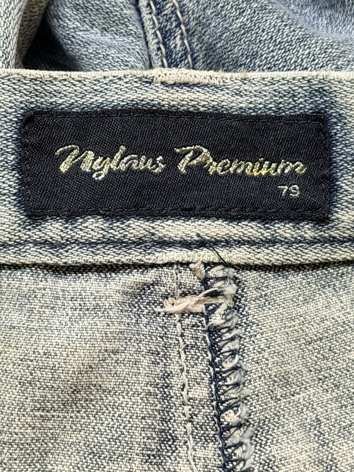 If Six Was Nine Vintage Japan Nylaus Faded Lighting Thunder Wash Wide Leg Size US 31 - 9 Thumbnail