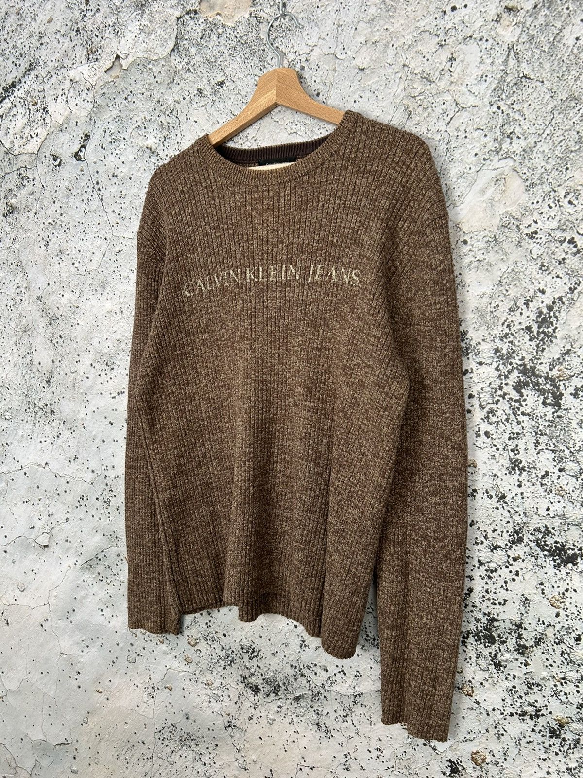 Calvin Klein Vintage Calvin Klein Jeans Brown Stripe Knit Sweater 90s Size US L / EU 52-54 / 3 - 2 Thumbnail