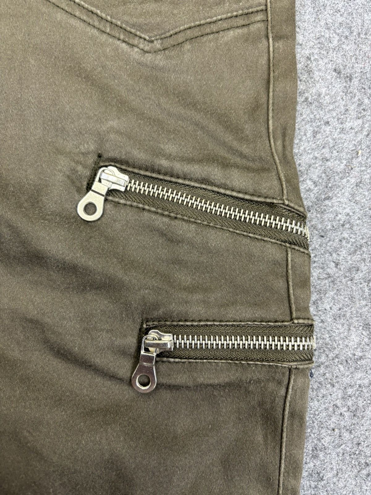 Japanese Brand 💥Curved SuperFlare 💥Bike Star Zipper Style Pant F895 Size US 35 - 8 Thumbnail