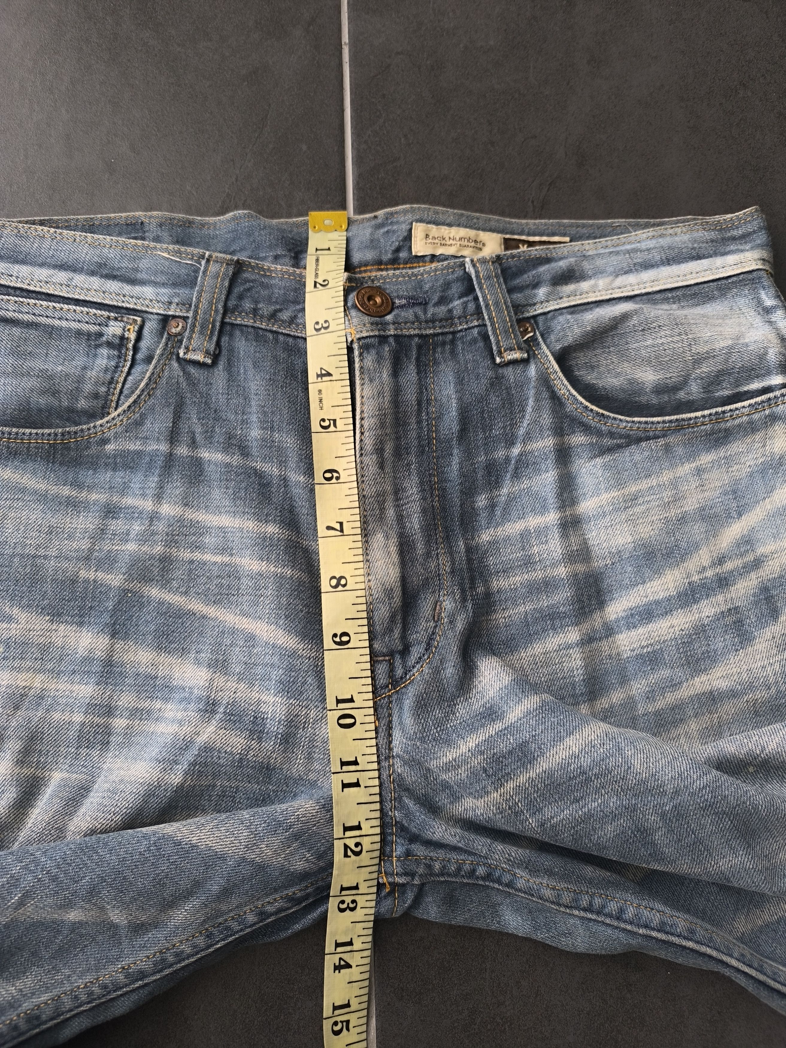 If Six Was Nine × Japanese Brand × Le Grande Bleu (L.G.B.) FLARE JEANS BUCKLE BACK NUMBER JEANS Size US 34 / EU 50 - 13 Thumbnail