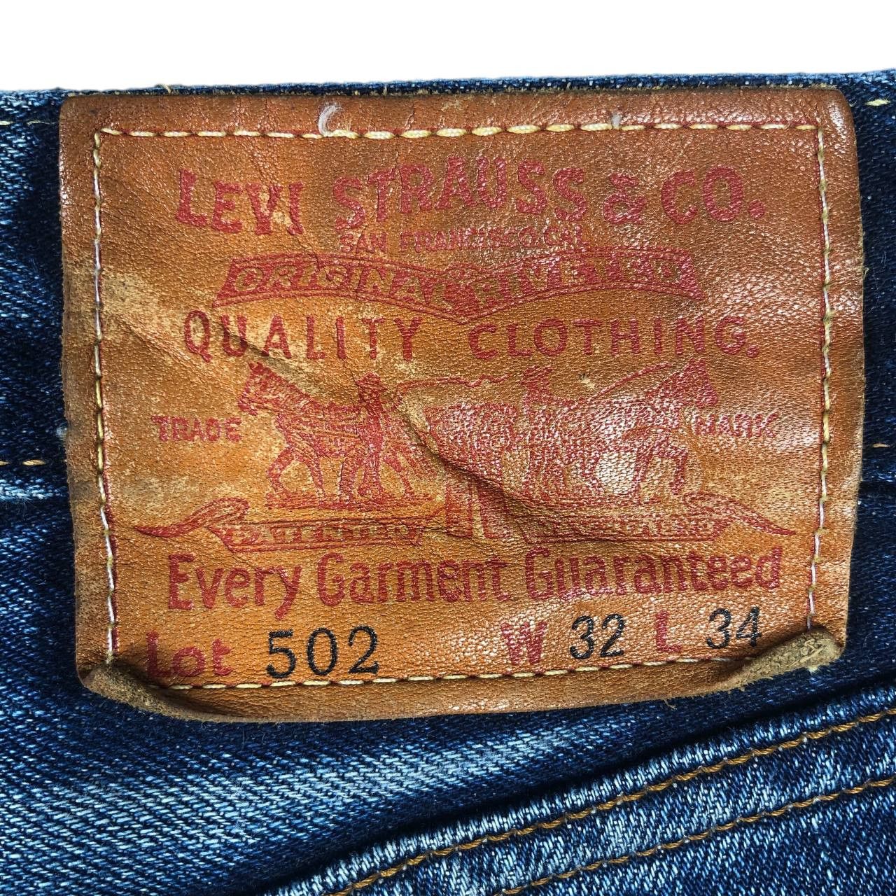 Levi's × Vintage Vintage Levi's Strauss 502 Selvedge Distressed denim Size US 33 - 14 Thumbnail