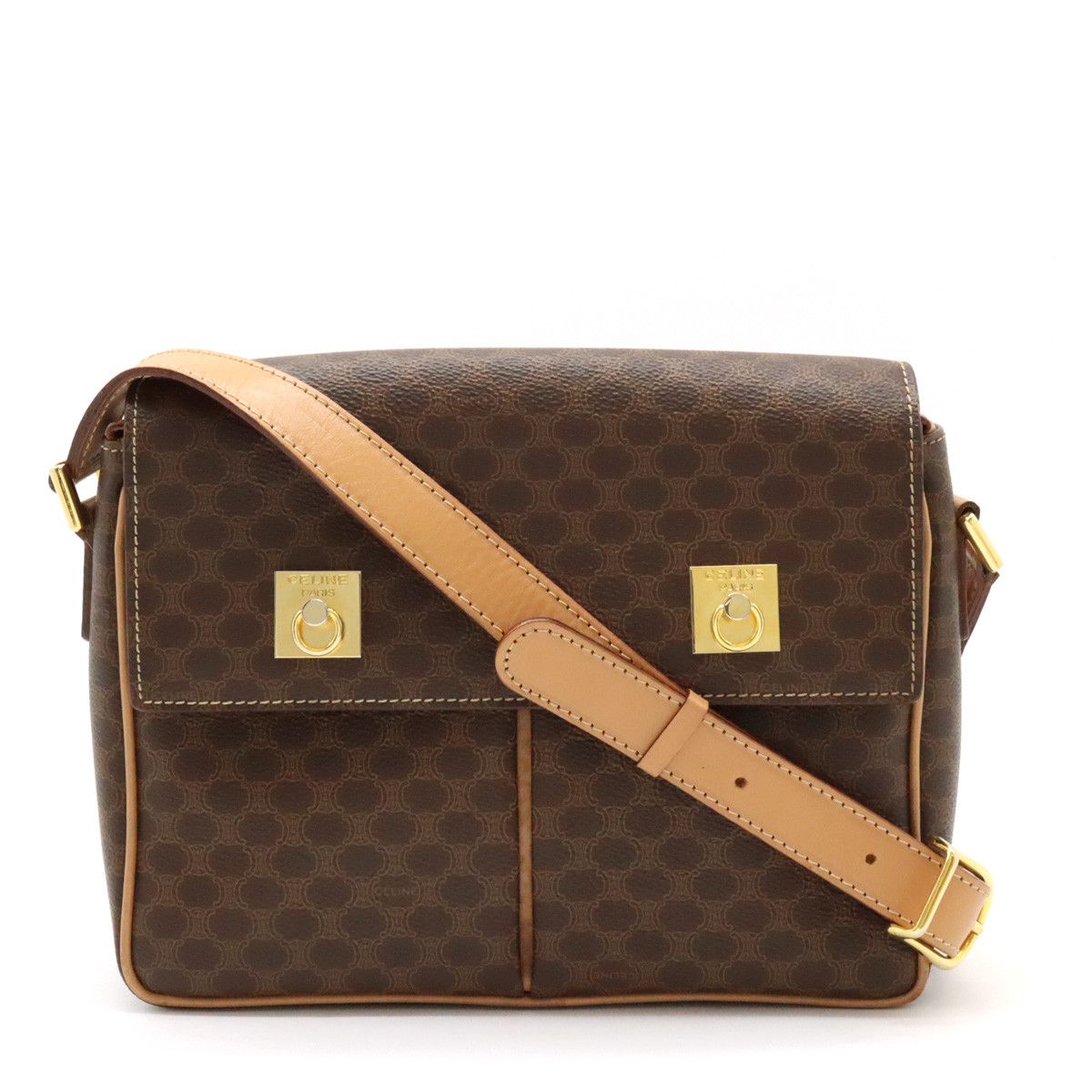 Celine Celine Celine Macadam Blazon PVC Leather Shoulder Bag Canvas Crossbody Bag in Very Good Condition Size ONE SIZE - 1 Thumbnail