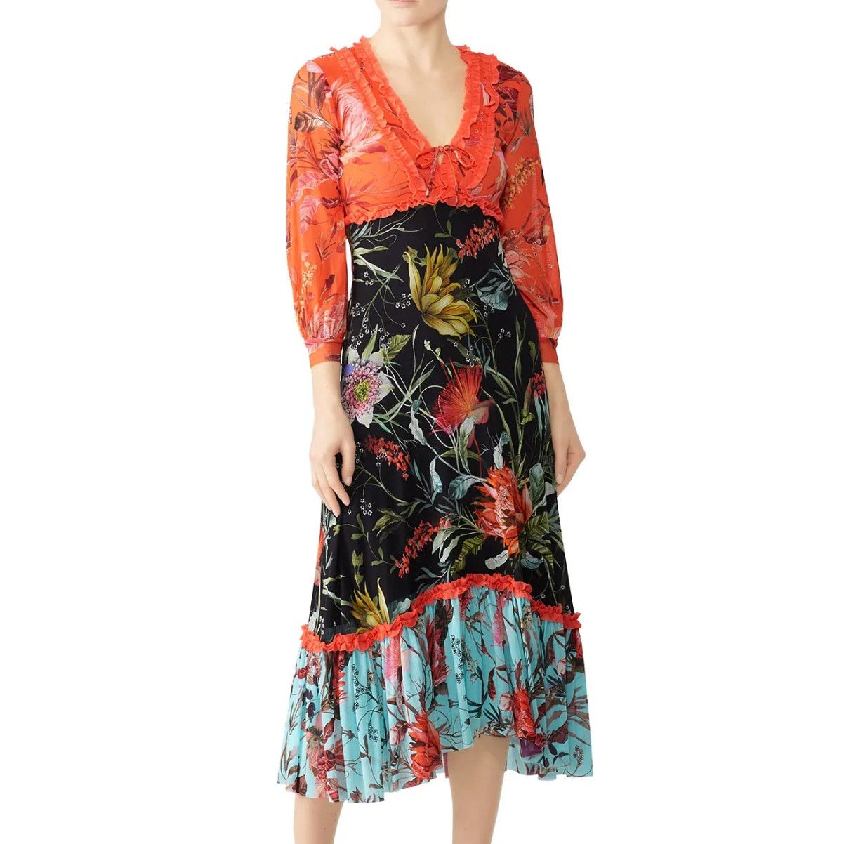jacquin embroidered midi dress Nana Jacqueline | Women's | Demi Bow Dress (Red)