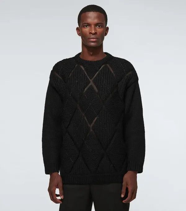 Valentino o1y0525 Crewneck Sweater in Black Size US L / EU 52-54 / 3 - 3 Thumbnail