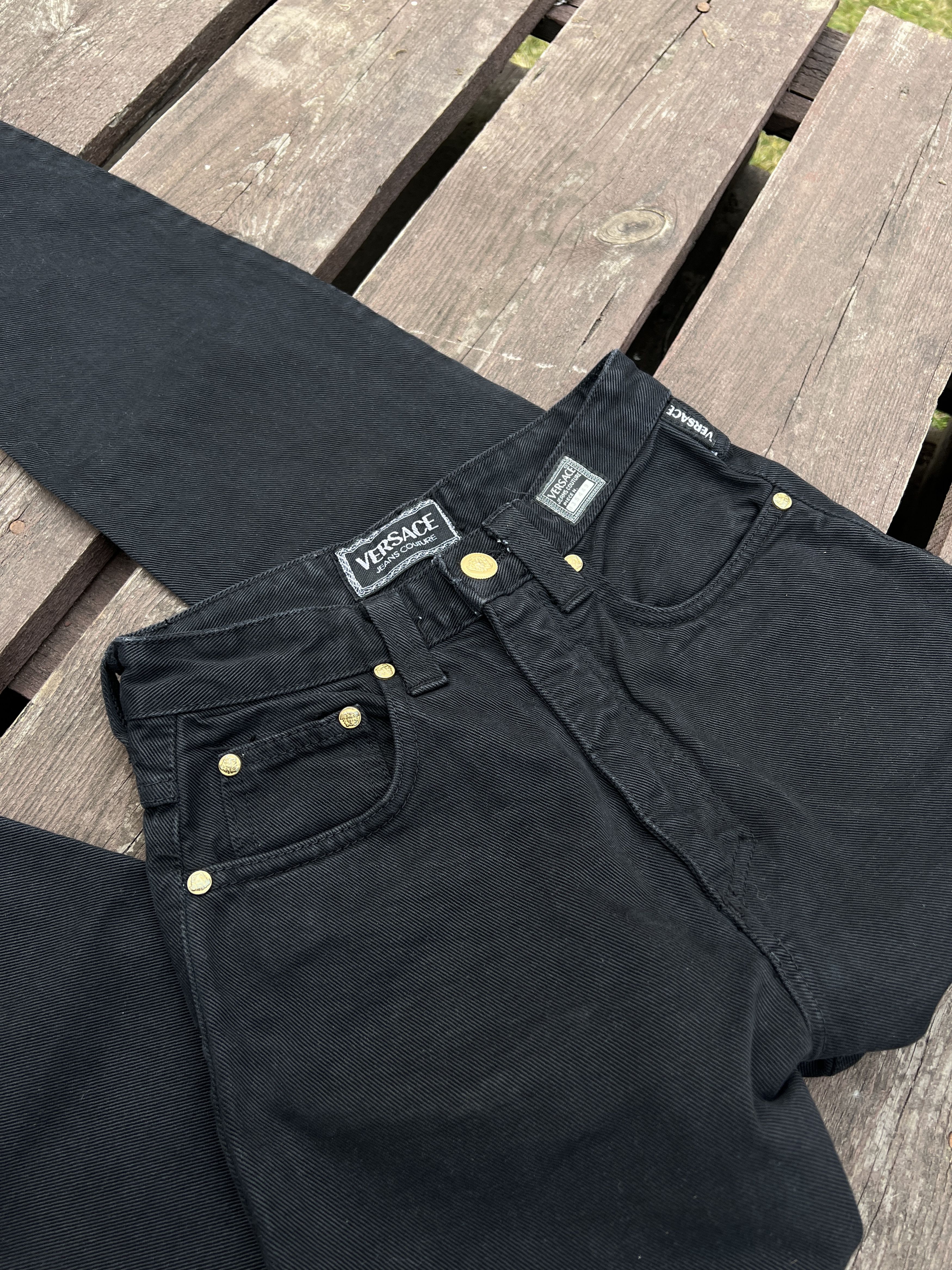 Versace Versace Jeans Couture 90s Vintage Denim Black Jeans Size 24" / US 00 / IT 34 - 10 Thumbnail