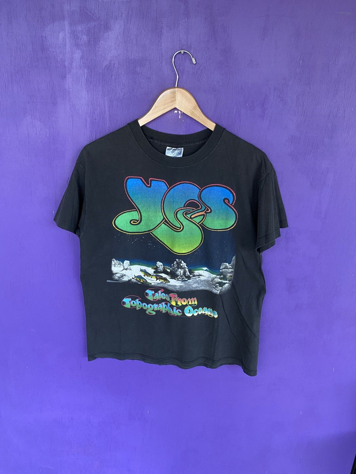 Band Tees Vintage 1991 YES union world tour tee Size US L / EU 52-54 / 3 - 1 Thumbnail