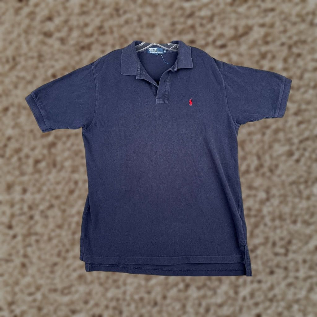 Ralph Lauren VINTAGE Ralph Lauren Polo Shirt Men XL Blue 100% Cotton Jersey Polo Shirt Men's Polo Blue XL Ralph Lauren Shirt Polo Shirt Blue XL 100% Cotton Jersey Size US XL / EU 56 / 4 - 1 Thumbnail