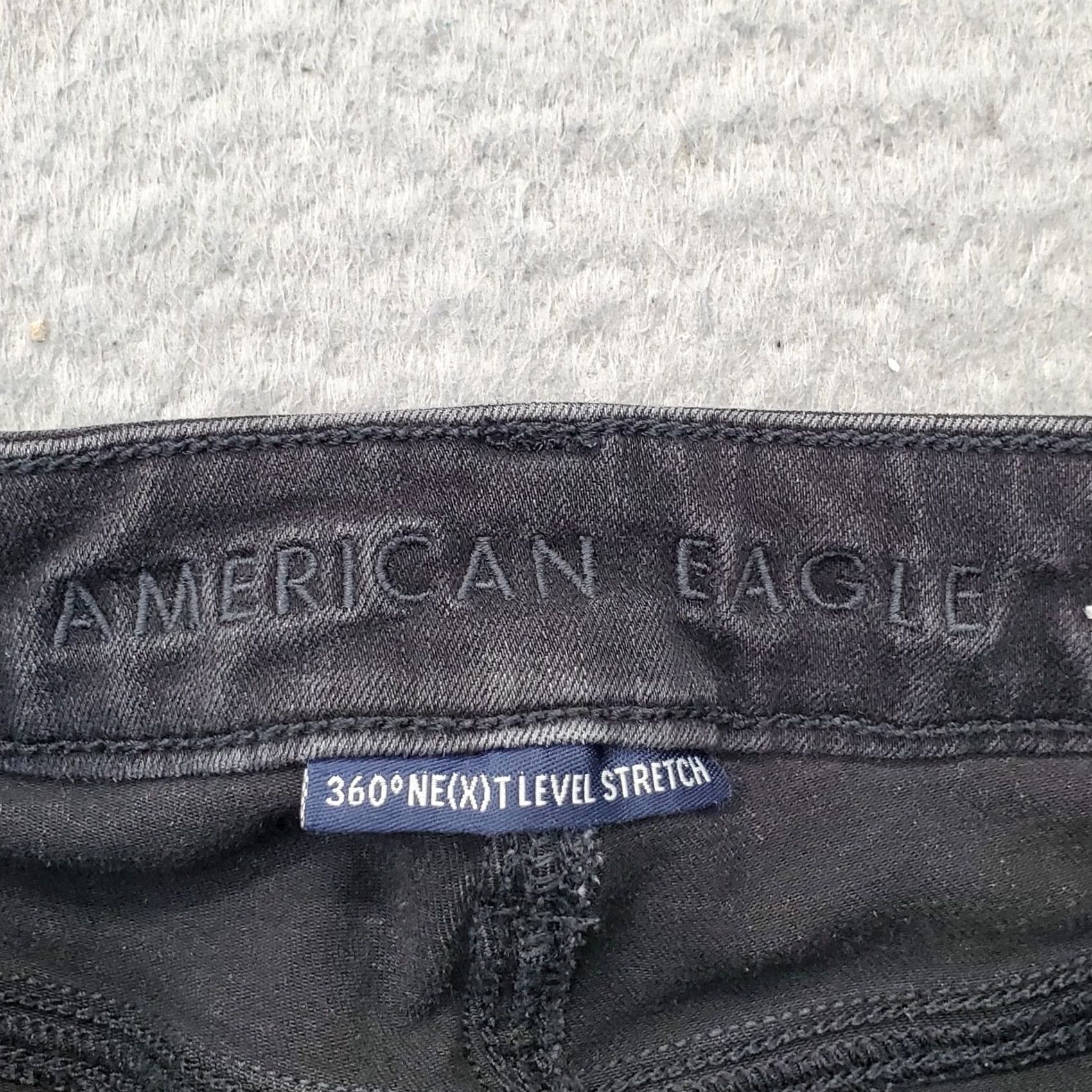 American Eagle Outfitters American Eagle Jeans Womens 4 Black 360° Next Level Stretch Skinny Fit Dark Wash Jeans Size 27" / US 4 / IT 40 - 7 Thumbnail