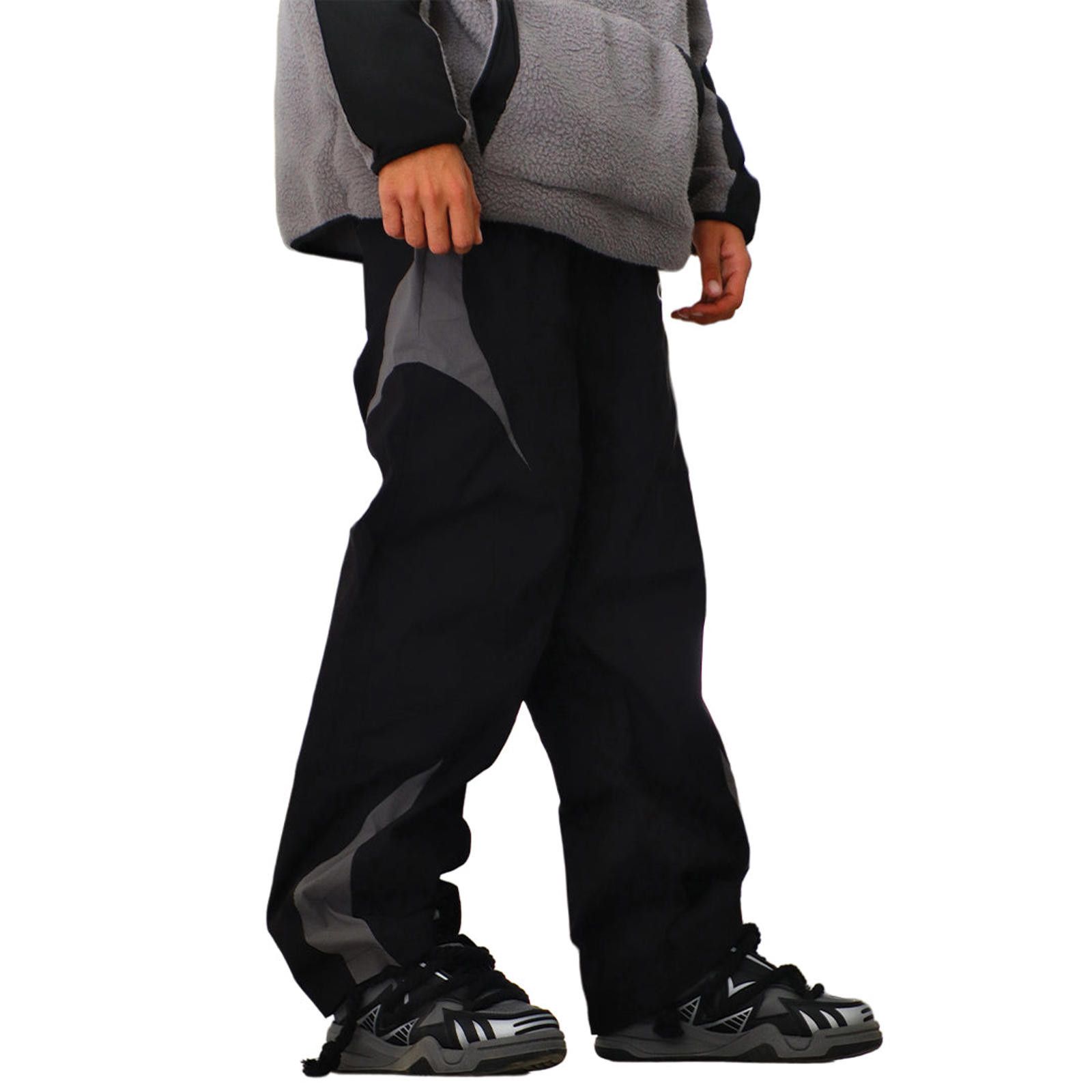 Japanese Brand Black and Gray Baggy Casual Pants, Relaxed Fit Trousers Size US 32 / EU 48 - 3 Thumbnail
