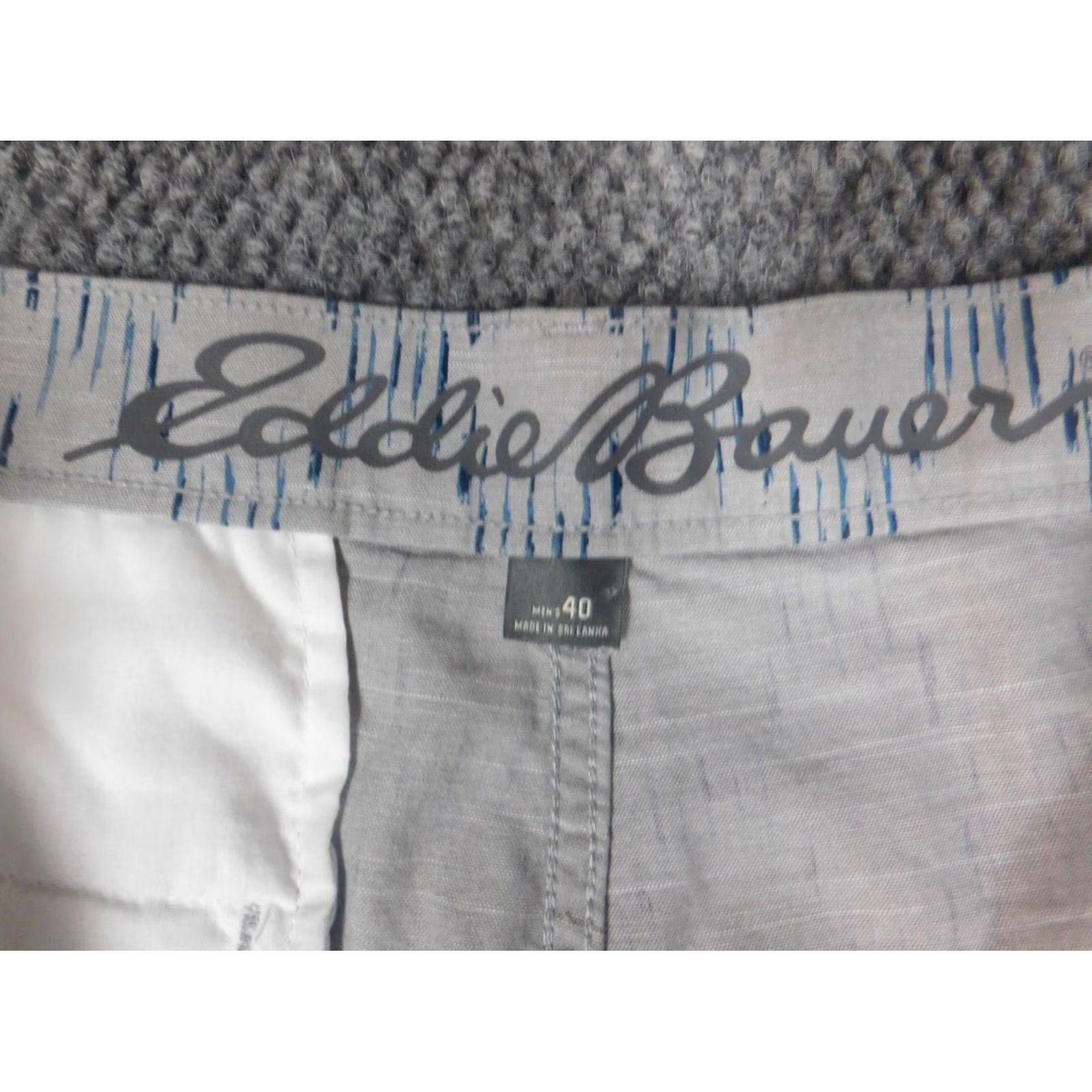 Eddie Bauer Eddie Bauer Mens Shorts 40 Gray Chino Casual Flat Front 40 in Cotton Knit Logo Zipper Regular Men Size US 40 / EU 56 - 5 Thumbnail