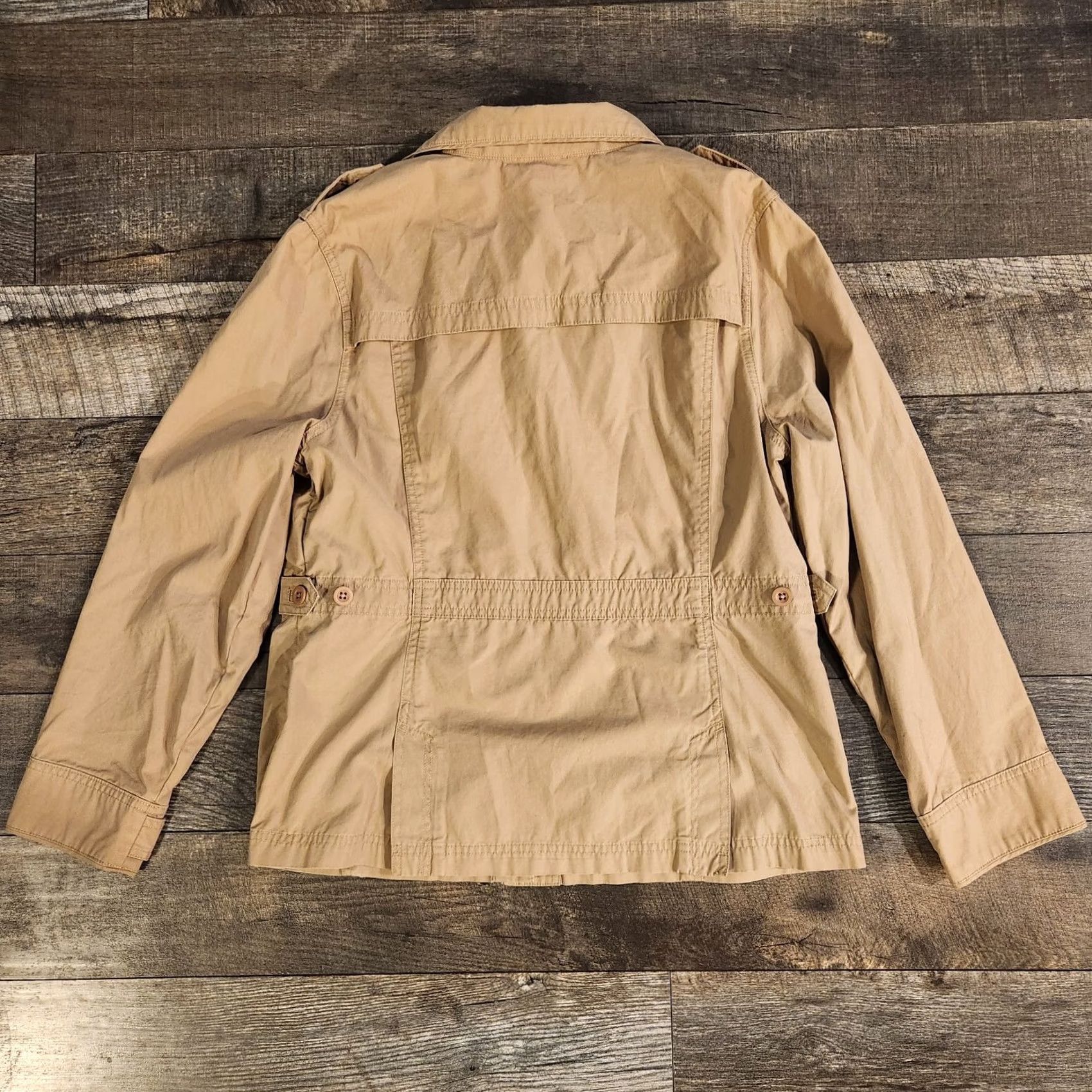 Vintage VINTAGE L.L. Bean Barn Coat Womens Medium Khaki Tan Field Chore Utility Barn Jacket Size M / US 6-8 / IT 42-44 - 6 Thumbnail