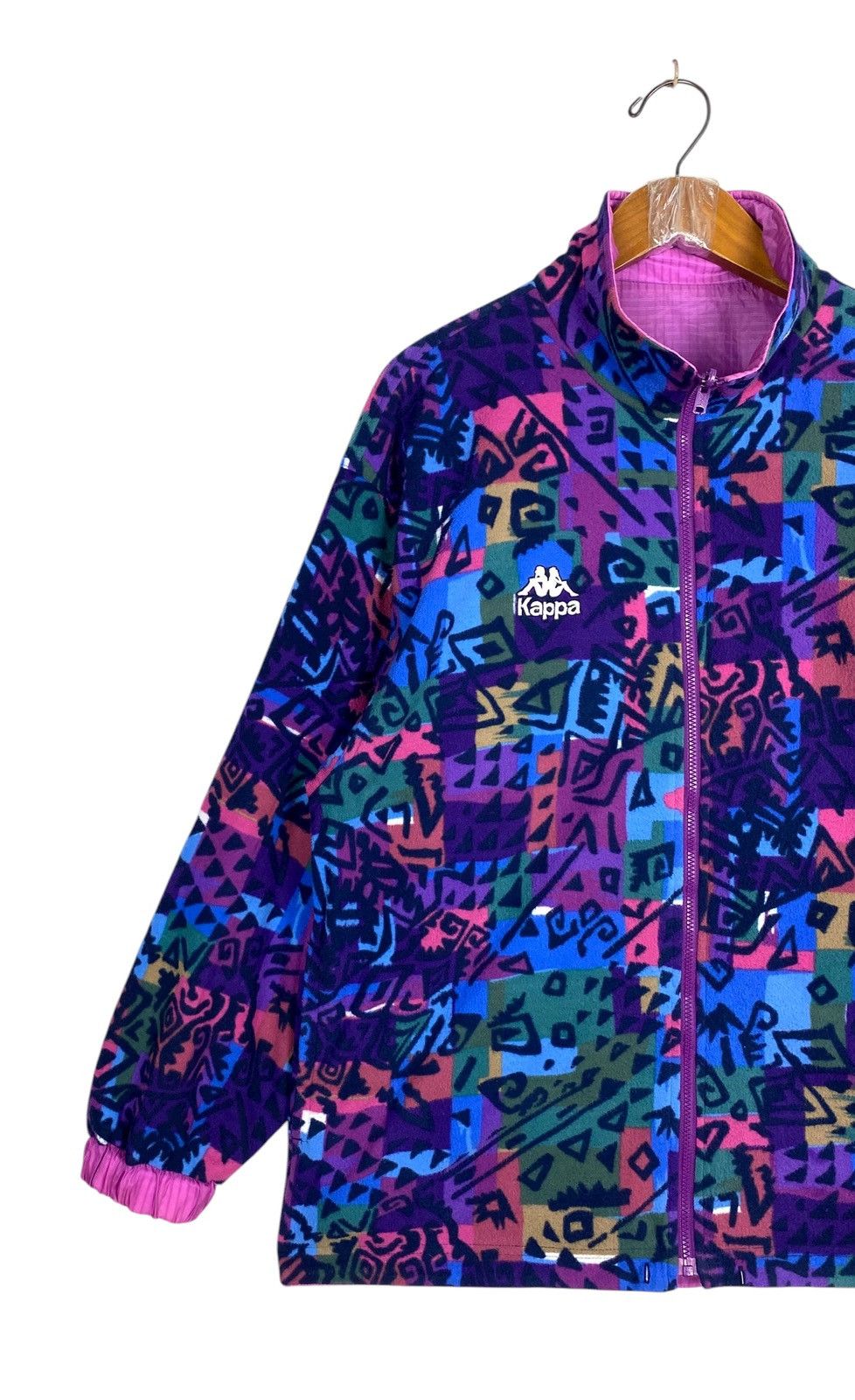 Kappa Rare‼️ Vtg 90s Kappa Reversible Track Jacket Fleece Lining Size US M / EU 48-50 / 2 - 3 Thumbnail