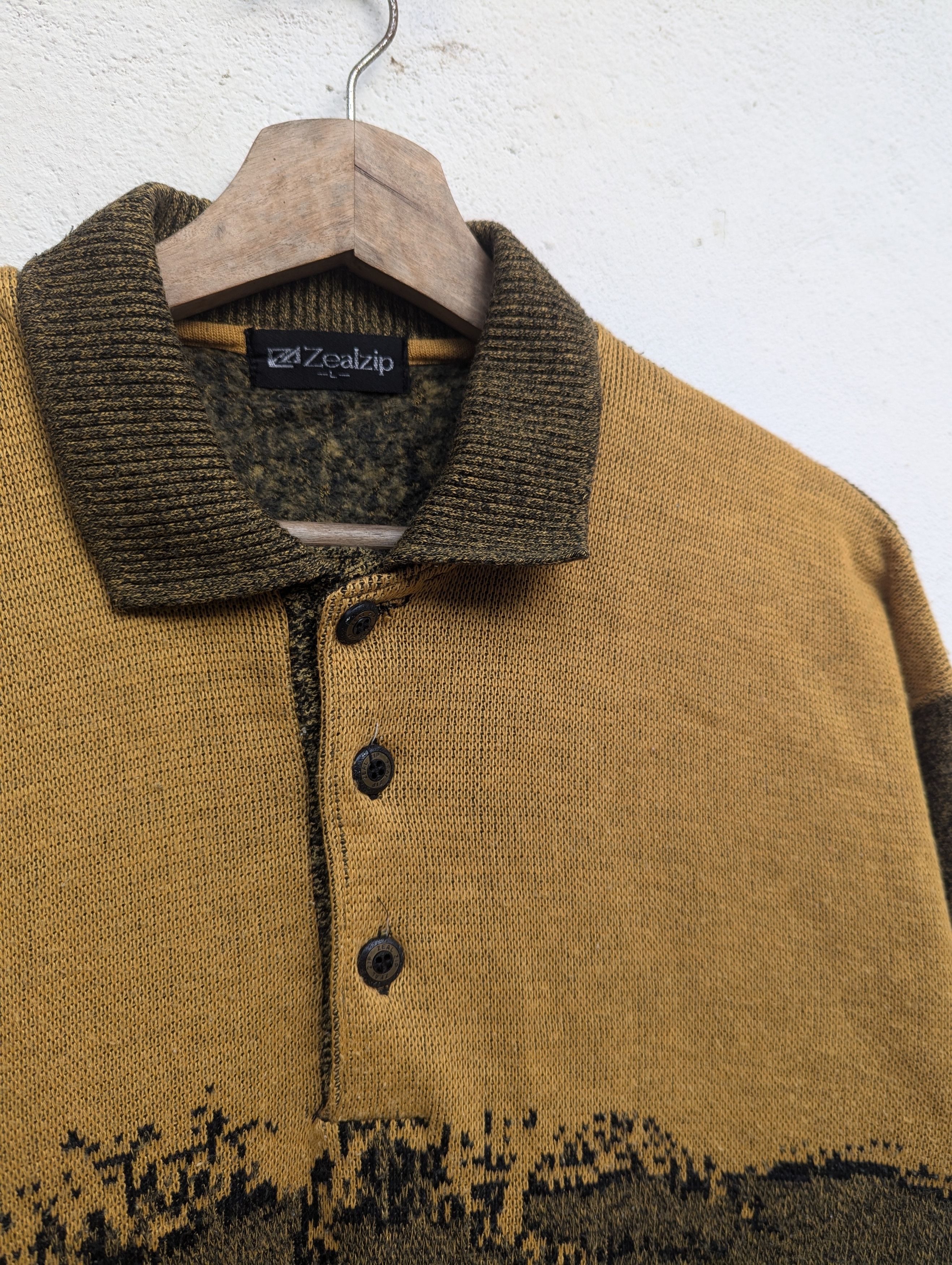 Japanese Brand ZEALZIP HALF BUTTON SWEATSHIRT Size US L / EU 52-54 / 3 - 4 Thumbnail