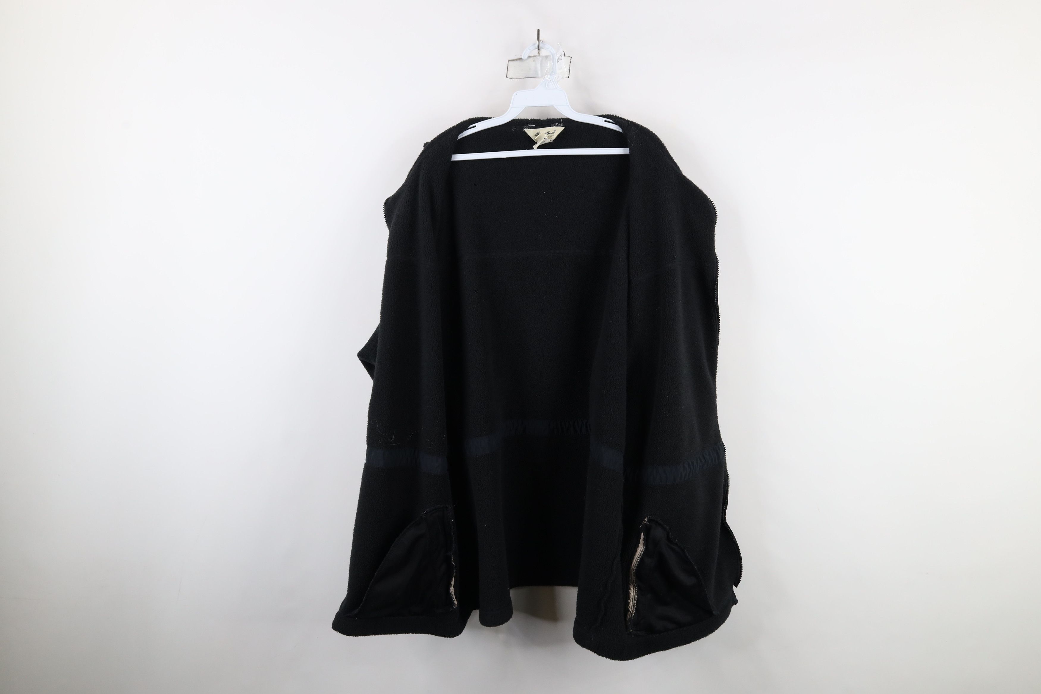 Eddie Bauer × Vintage Vintage 90s Eddie Bauer Hooded Fleece Jacket Black USA Size L / US 10 / IT 46 - 12 Thumbnail