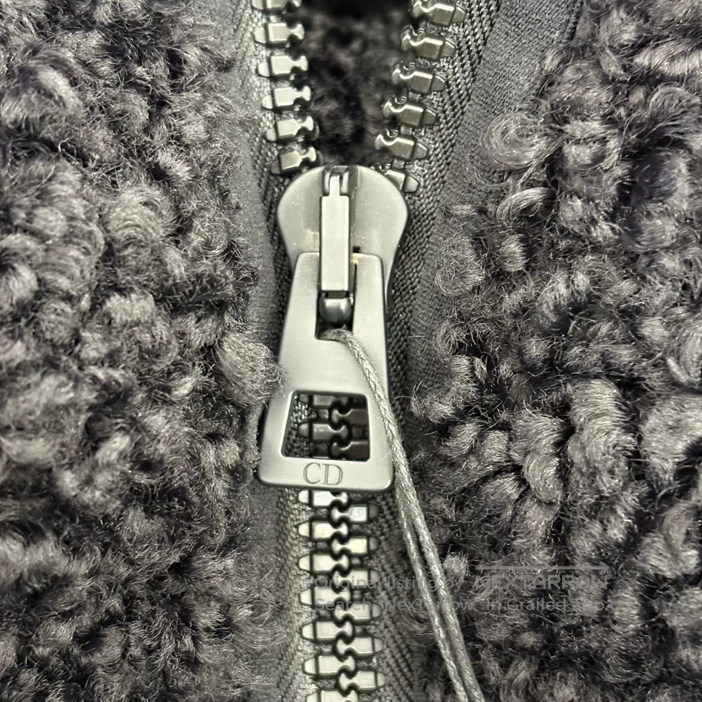 Dior Dior Half-zipper embroidered slogan Teddy wool coat Size S / US 4 / IT 40 - 4 Thumbnail
