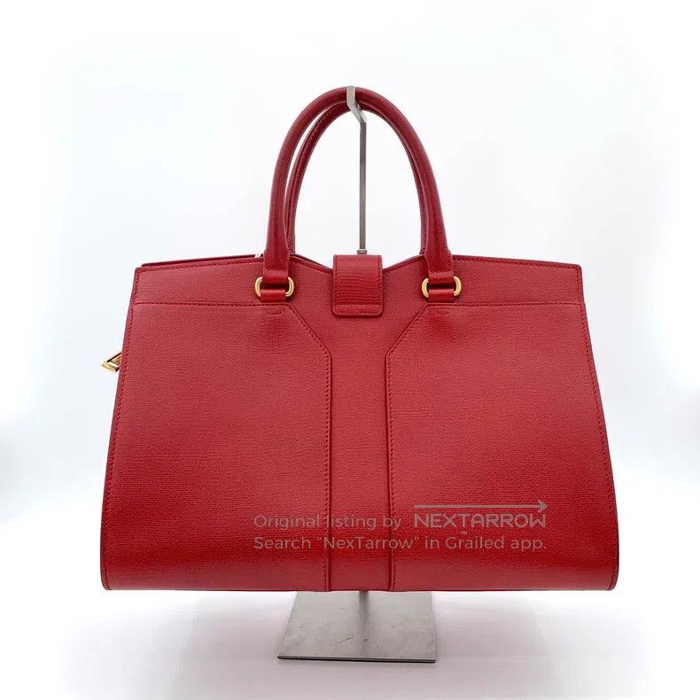 Saint Laurent Paris Saint Laurent Paris Red Leather Buckle Shoulder Bag Size ONE SIZE - 2 Thumbnail