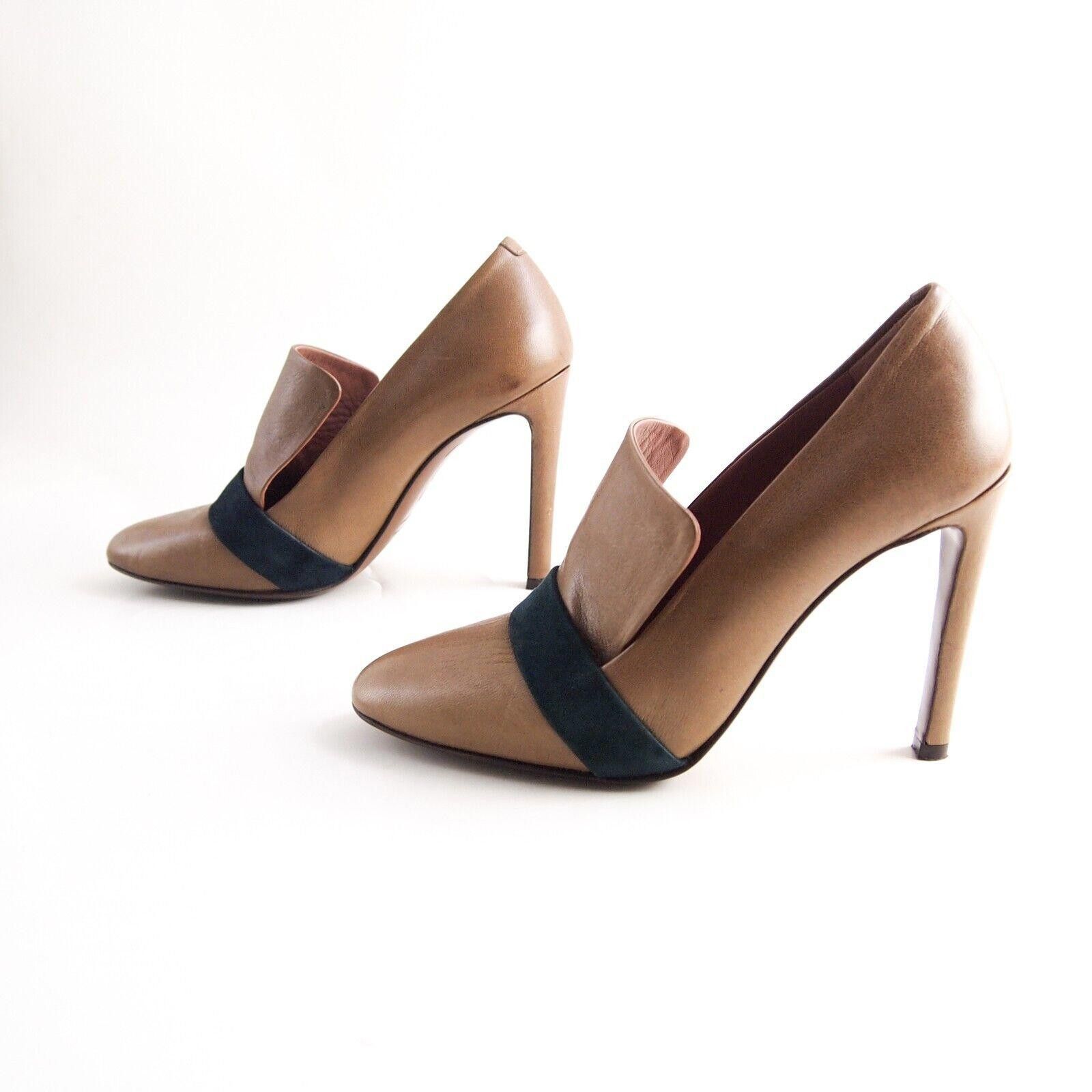 Designer L'Autre Chose Heels Tan Leather Womens US 7.5 EU 37.5 Size US 7.5 / IT 37.5 - 2 Thumbnail