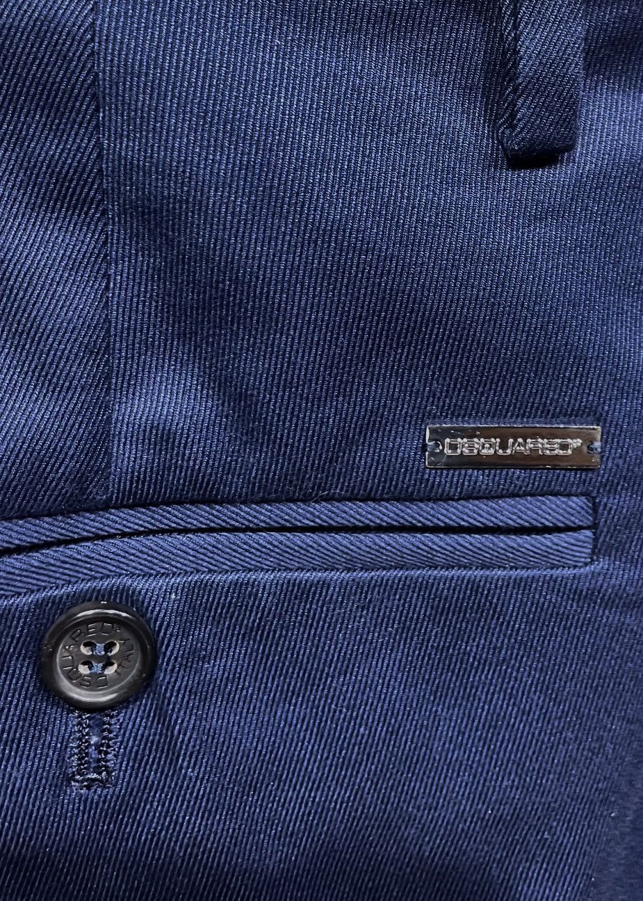 Dsquared2 Dsquared2 Navy Blue Pleated Chino Trousers Size US 32 / EU 48 - 4 Thumbnail