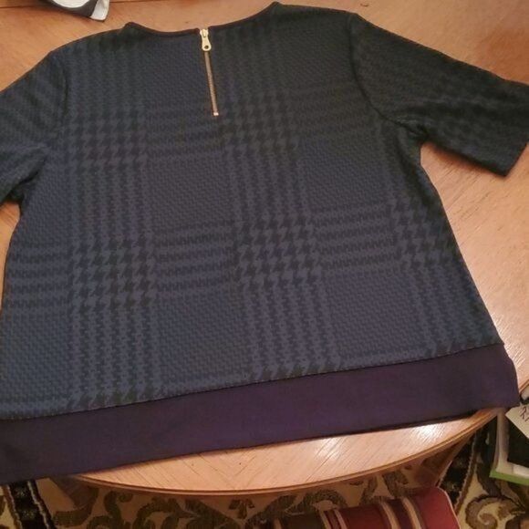 Vintage Liz Claiborne Zippered Pullover Sweater SS Sz. XL Top Tunic Size XL / US 12-14 / IT 48-50 - 2 Thumbnail