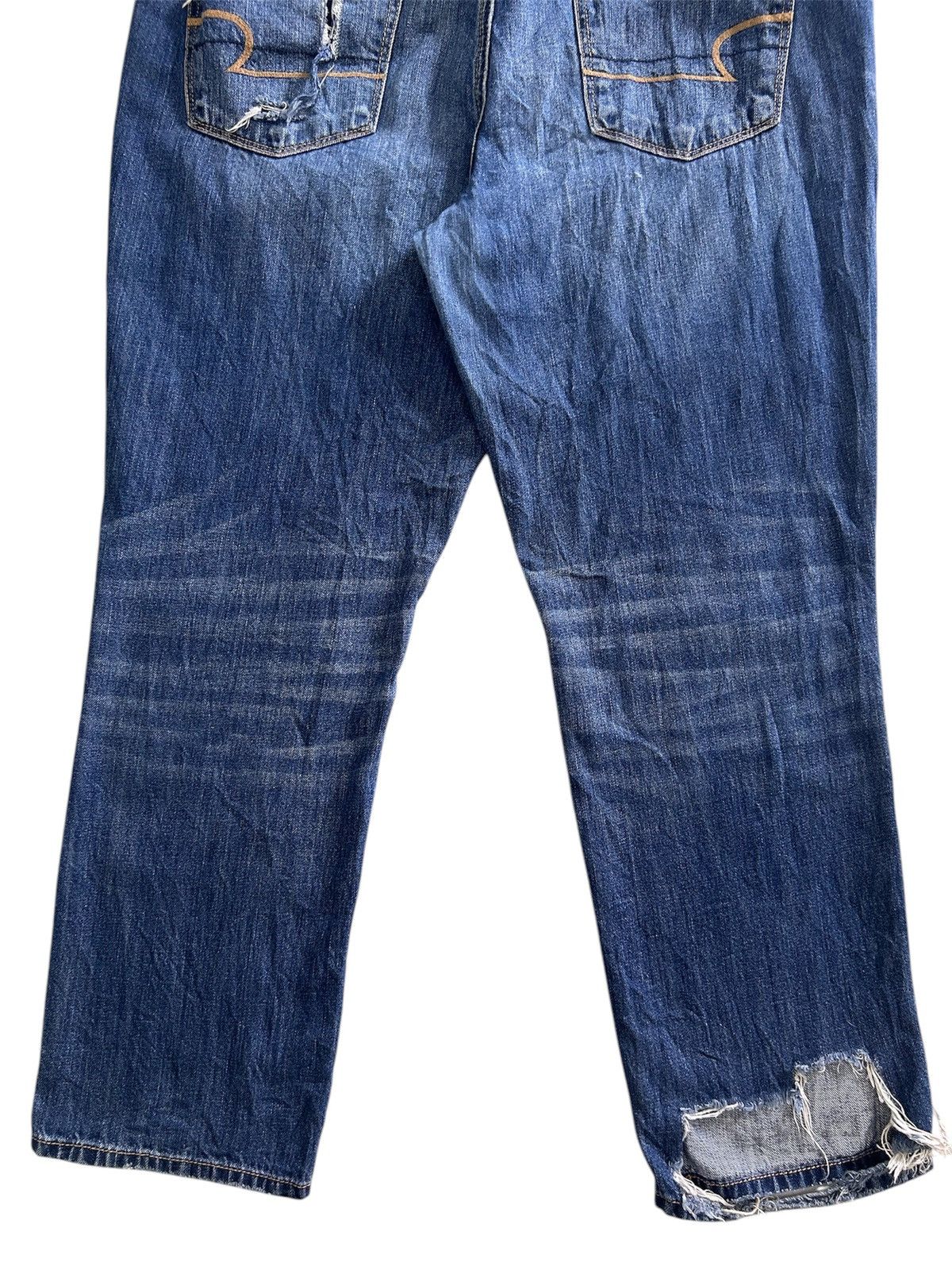 Japanese Brand × Vintage 💥Vintage Japanese Denim Ripped Jeans Size US 37 - 6 Thumbnail