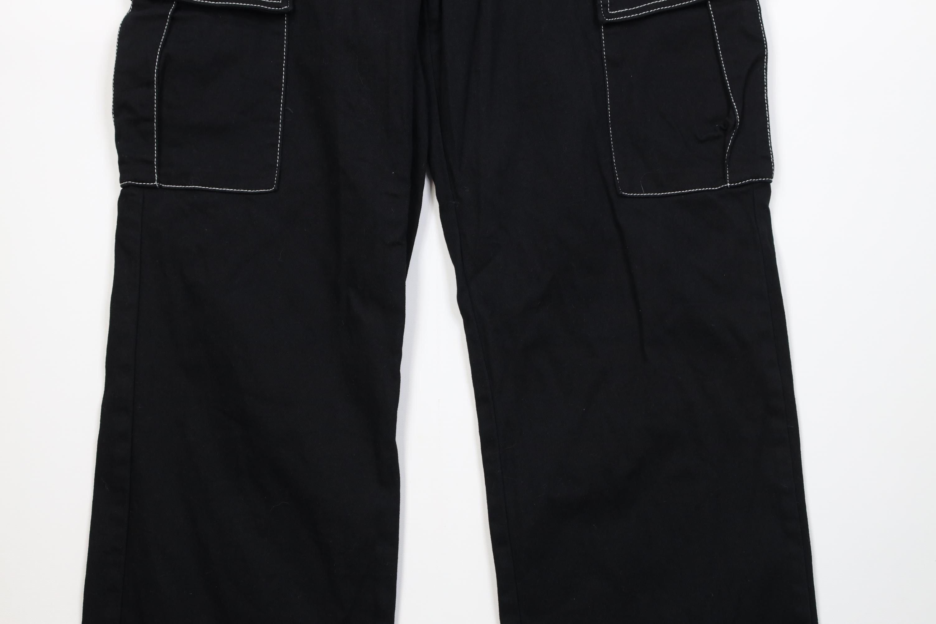 Vintage Vintage 90s Y2K Babydoll Goth Wide Leg Cargo Jeans Black Size 32" / US 10 / IT 46 - 3 Thumbnail