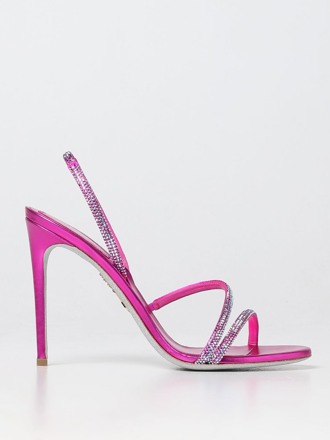 image of Rene Caovilla Heel Shoesed Sandals Woman Fuchsia, Women's (Size 6)