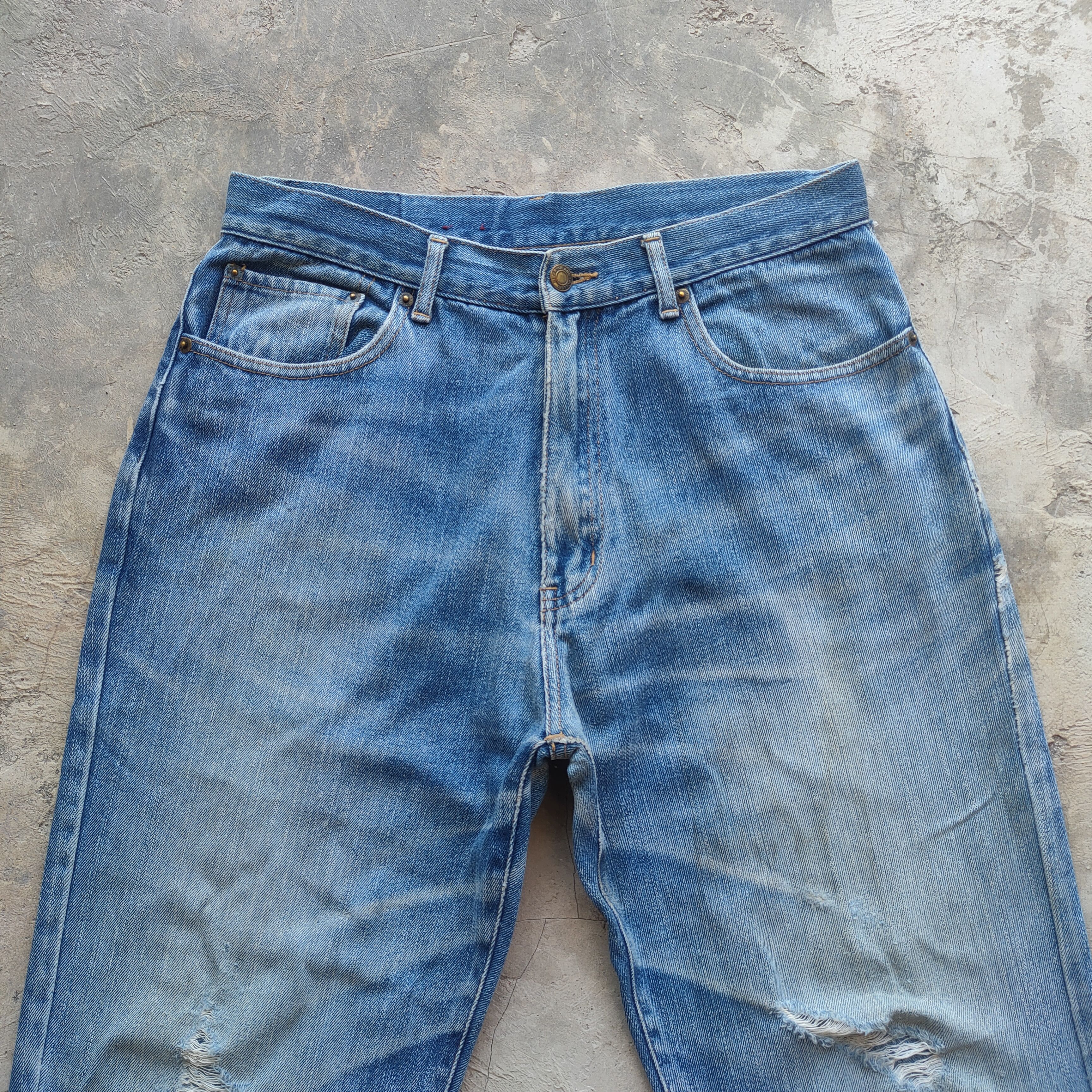 Japanese Brand W32 VINTAGE JAPANESE DISTRESSED FADED JEAN PANTS Size US 32 / EU 48 - 3 Thumbnail