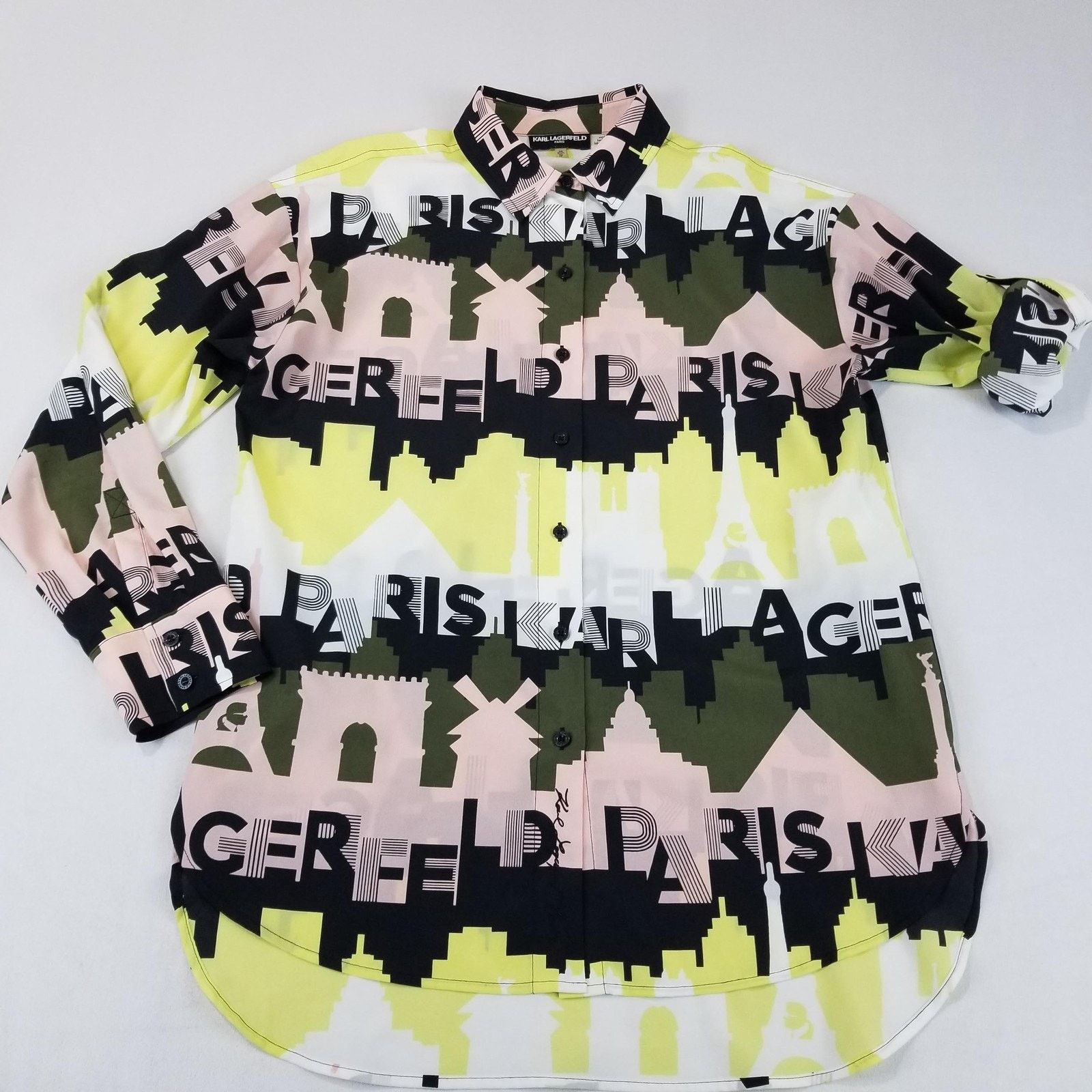 Karl Lagerfeld Karl Lagerfeld Paris Shirt Womens XS Graphic Long Sleeve Size XS / US 0-2 / IT 36-38 - 2 Thumbnail