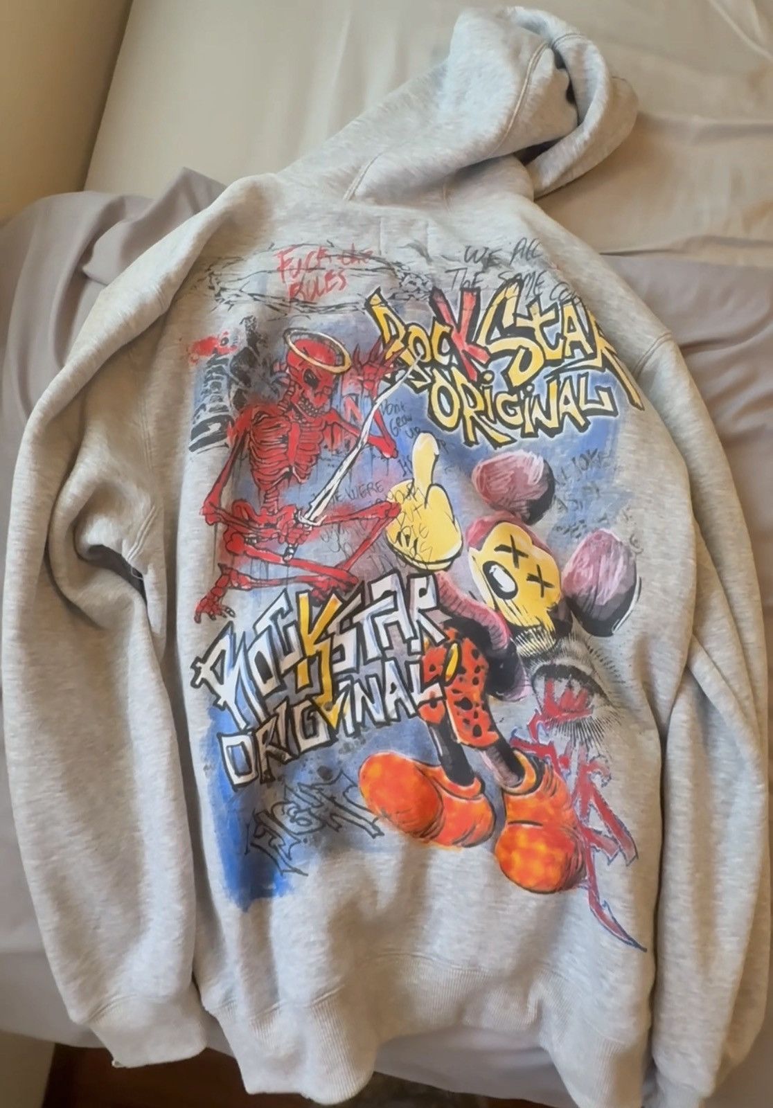 Other Rockstar Original Gray Mickey Mouse Hoodie Size XL Size US XL / EU 56 / 4 - 3 Thumbnail