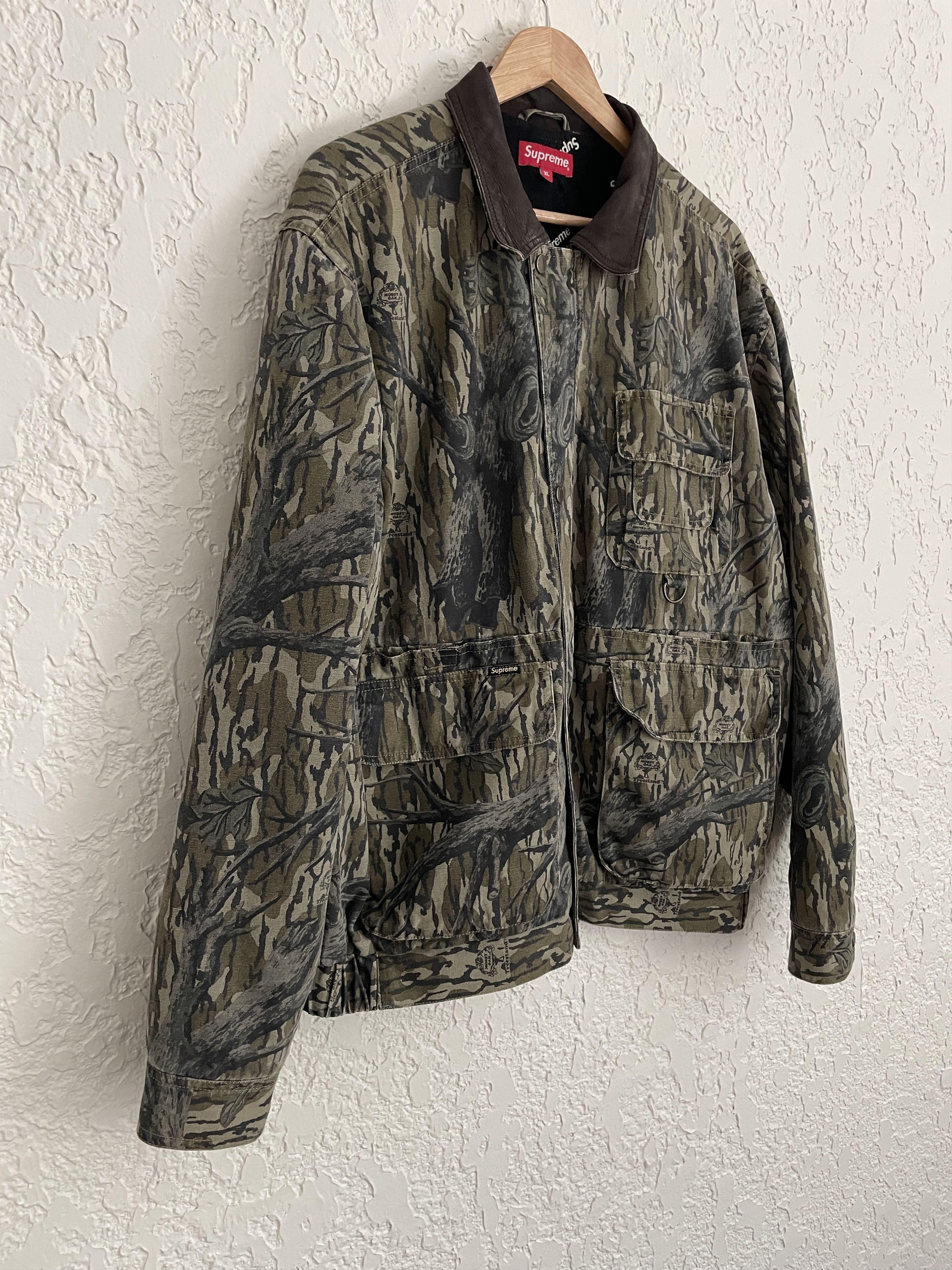 Supreme 🔥 Supreme® x Mossy Oak® RARE Leather Collar Field Jacket Size US XL / EU 56 / 4 - 5 Thumbnail