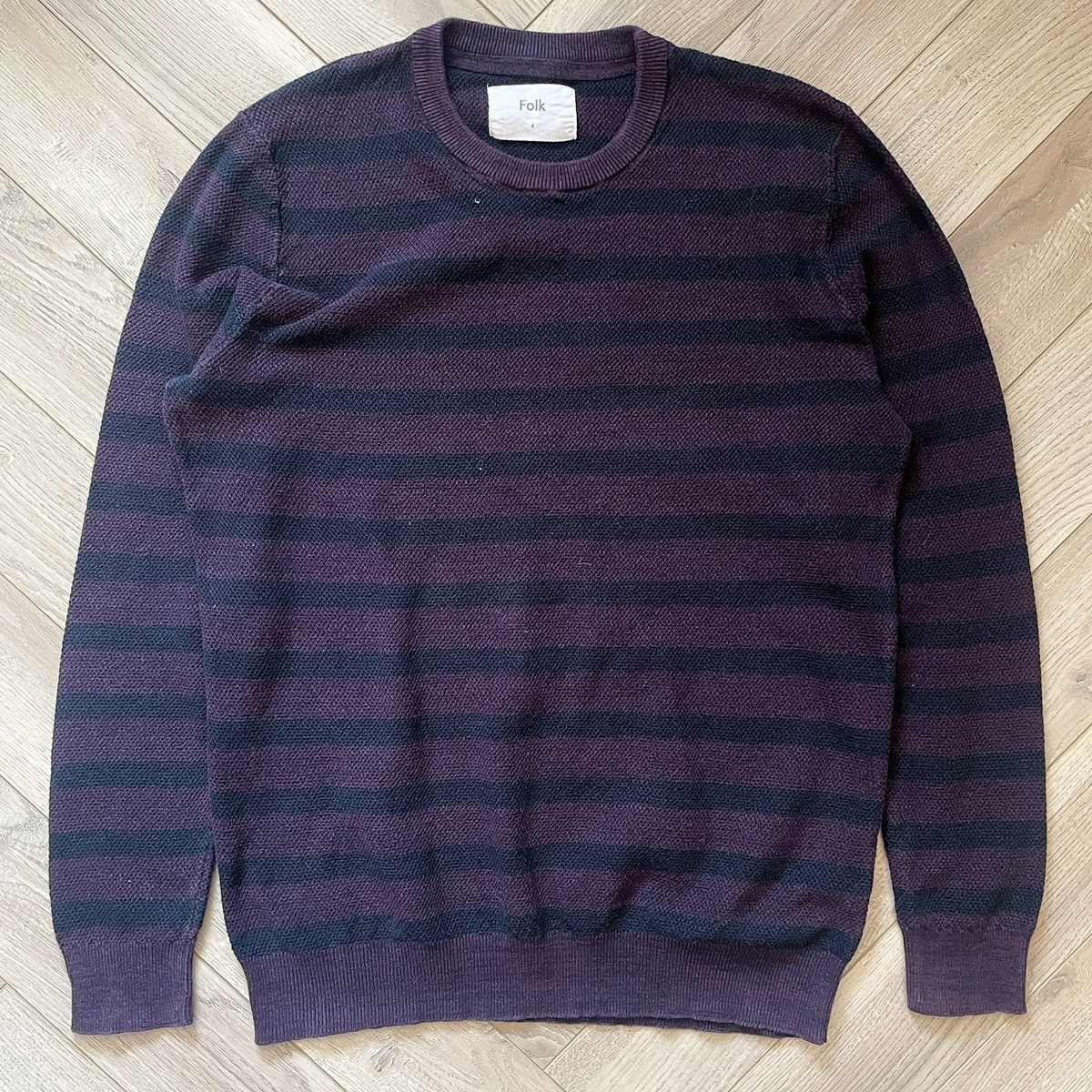 Folk Folk Striped Cotton Jumper Size US L / EU 52-54 / 3 - 1 Thumbnail