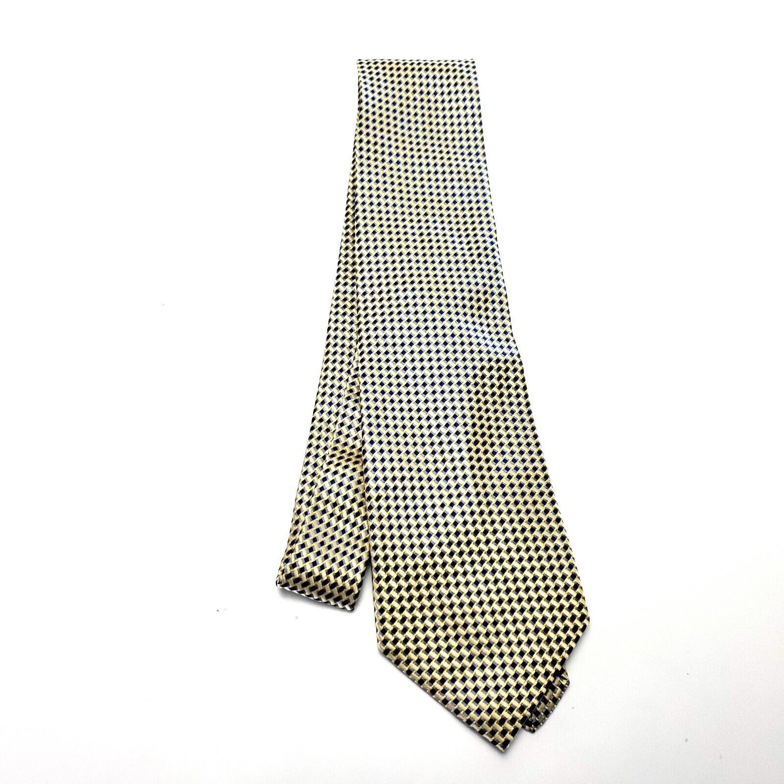 Jones New York Jones New York Beige Silk Tie Woven Micro Check Size ONE SIZE - 6 Thumbnail