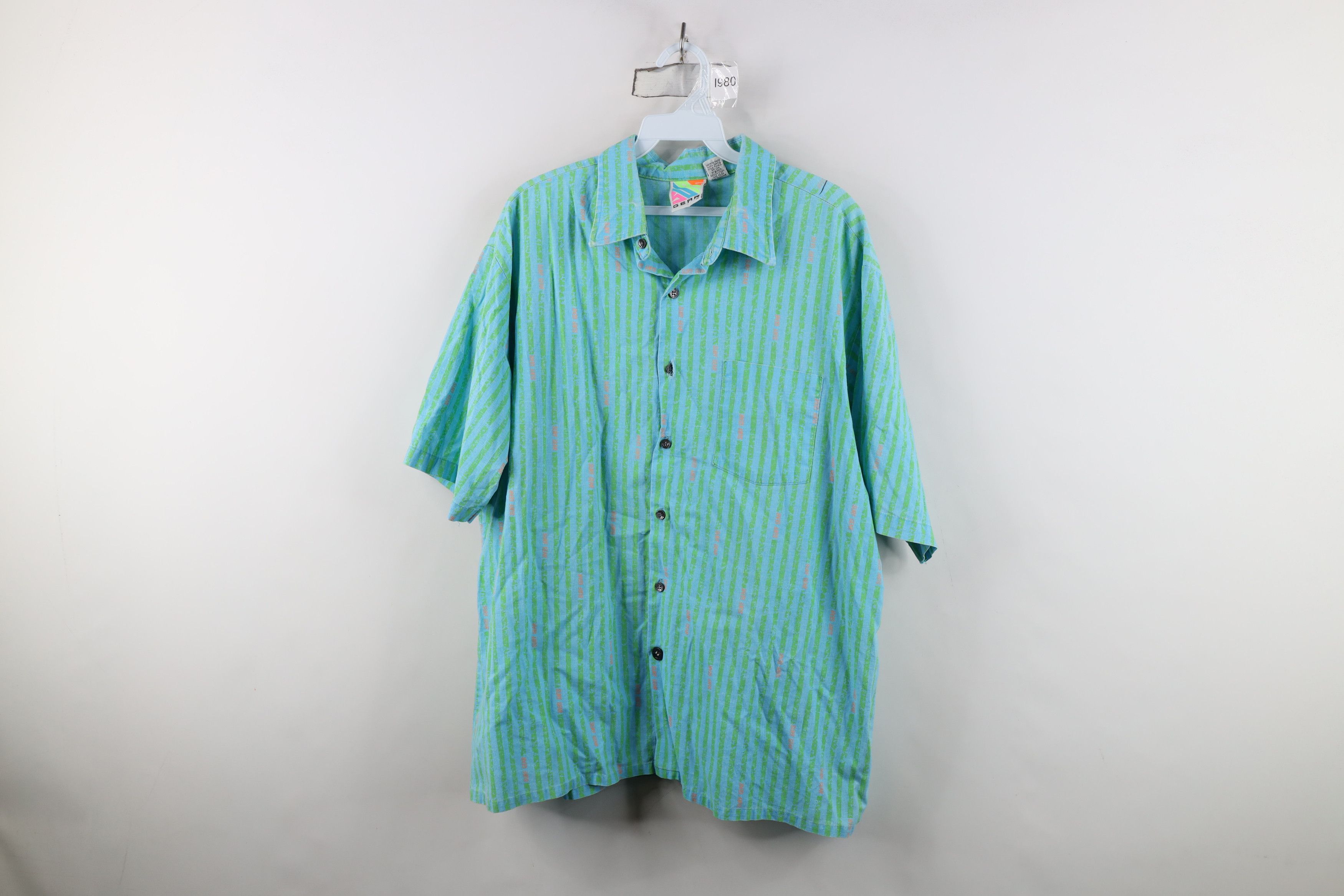 Vintage Vintage 80s 90s Surf Gear Striped Surfing Button Shirt USA Size US XL / EU 56 / 4 - 1 Thumbnail