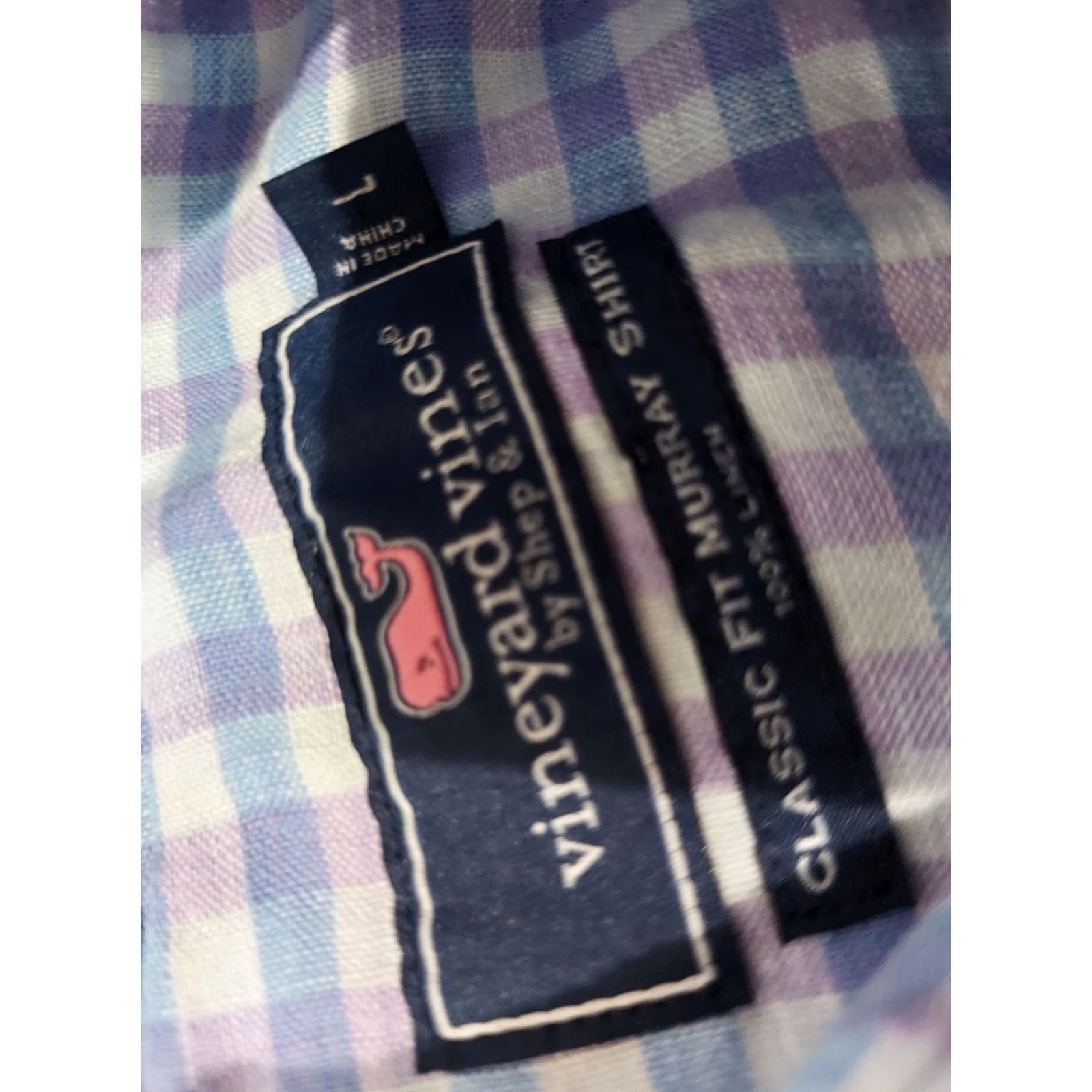 Vineyard Vines VINTAGE? (no) Linen Button-Up Shirt Men L Blue Vineyard Vines Long Sleeve Regular Size L Blue Linen Button-Up Shirt Mens Womens? Size 42R - 4 Thumbnail