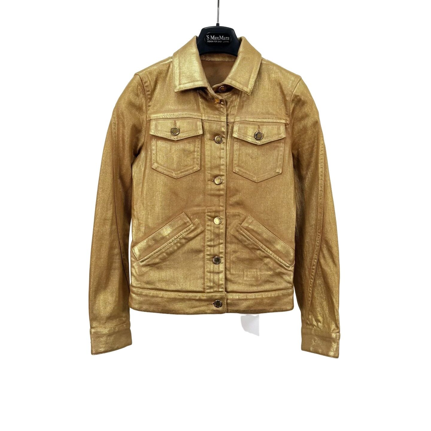 Louis Vuitton Louis Vuitton Gold Shimmer Denim Jacket Size 34 Size XS / US 0-2 / IT 36-38 - 1 Thumbnail