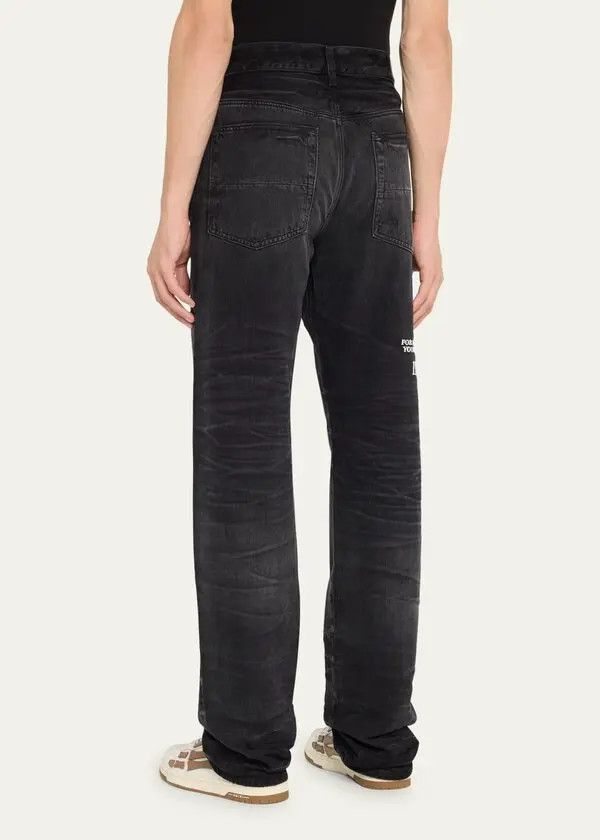 Amiri o1y0525 Logo Denim Pant in Black Size US 32 / EU 48 - 3 Thumbnail