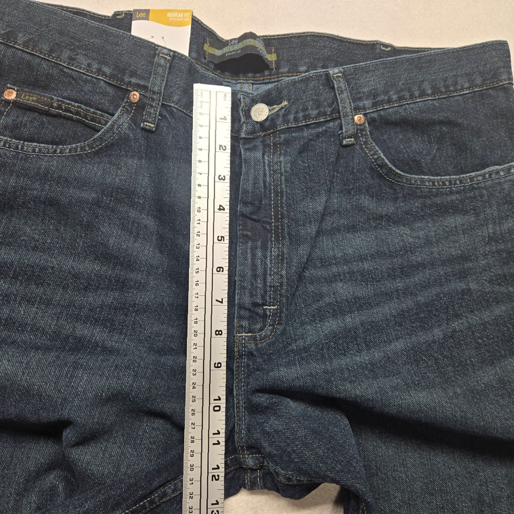 Lee Lee Jeans Denim Blue Regular Fit Straight Leg Jeans Men 40 x 30 Size US 40 / EU 56 - 6 Thumbnail