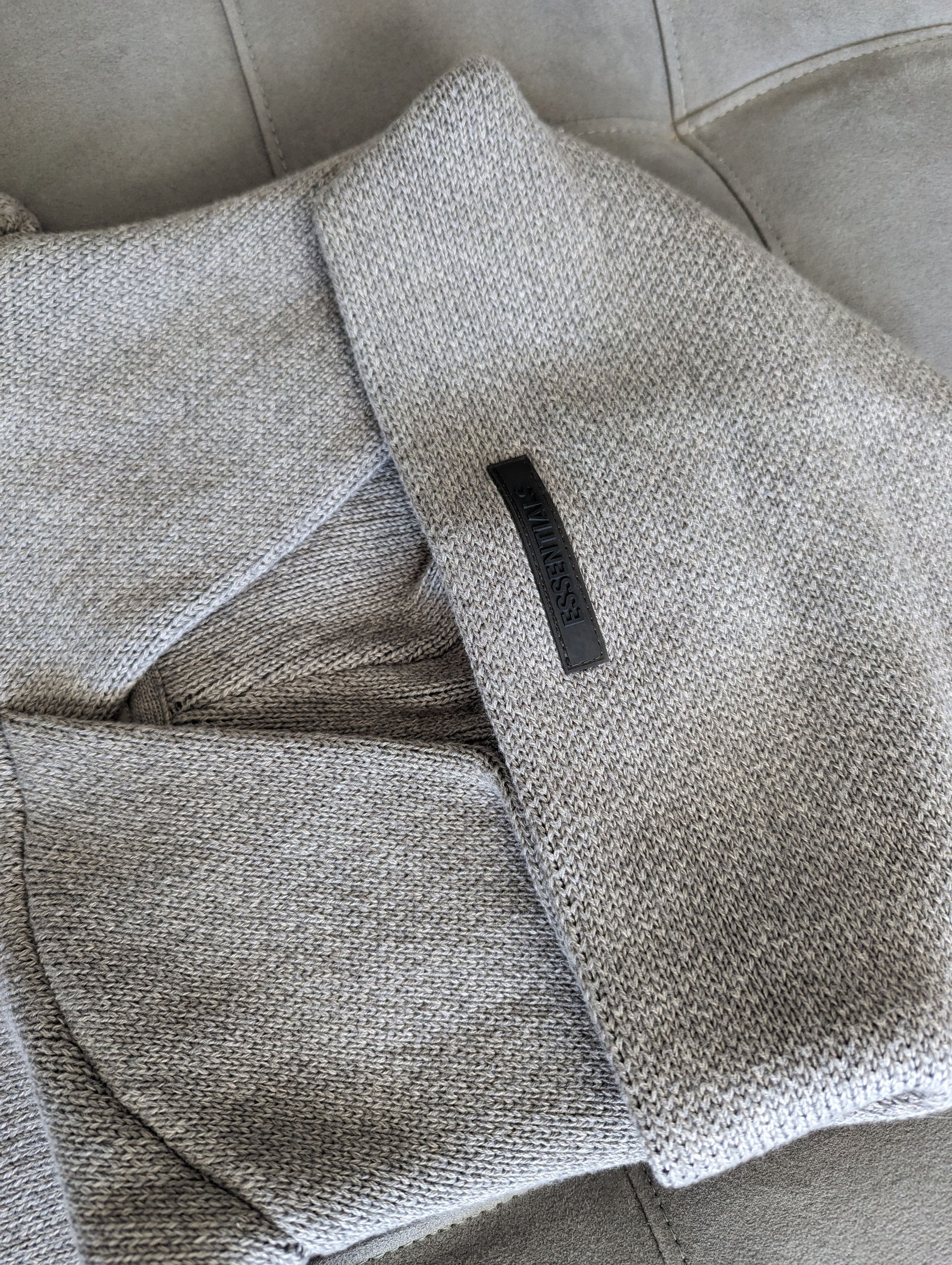 Essentials NEW Fear of God Essentials Knit Hoodie Heather Oatmeal Size US XL / EU 56 / 4 - 2 Thumbnail