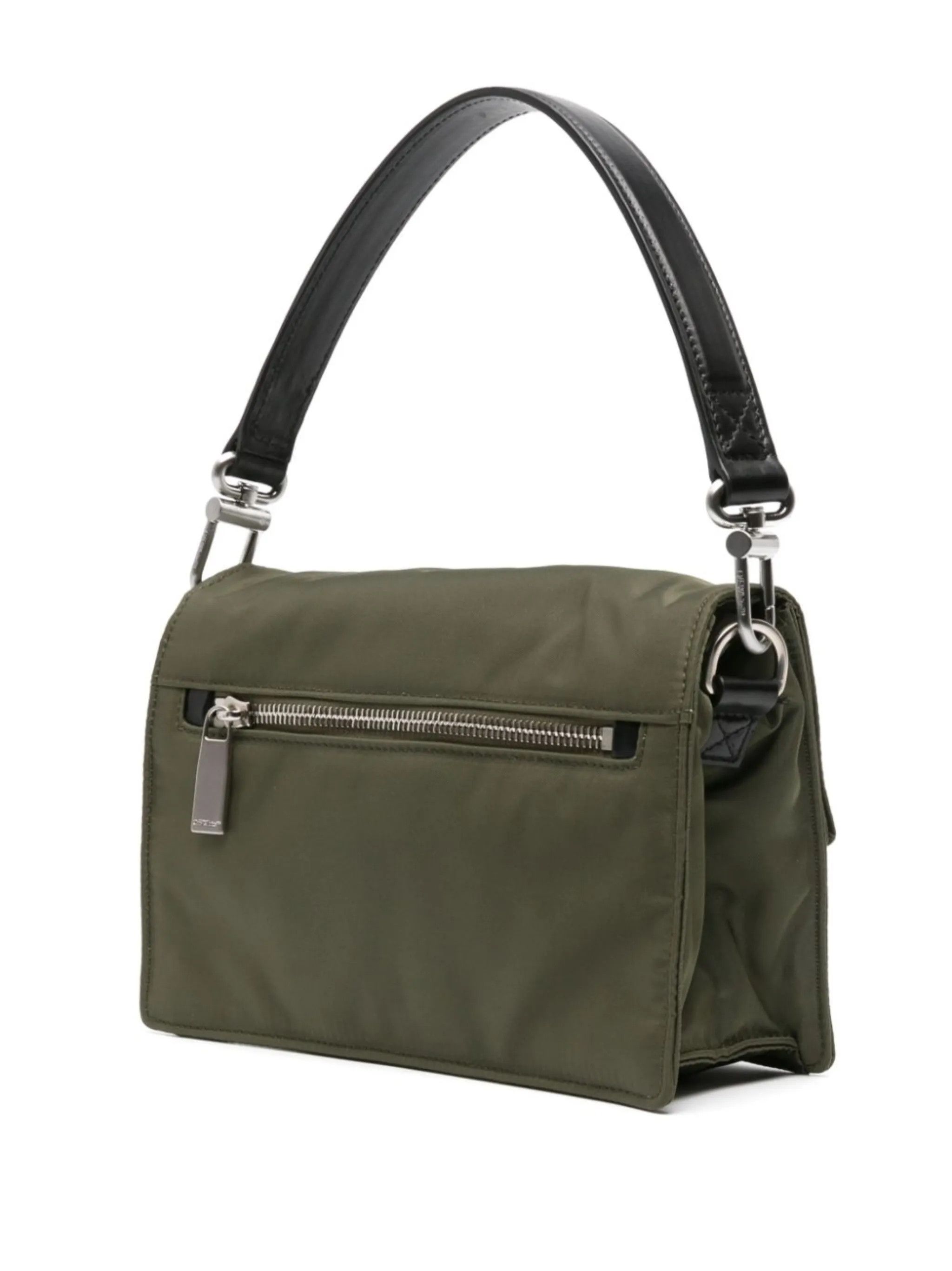 Off-White o1y0225 Size : OS / Logo Handbag in Military Green Size ONE SIZE - 4 Thumbnail