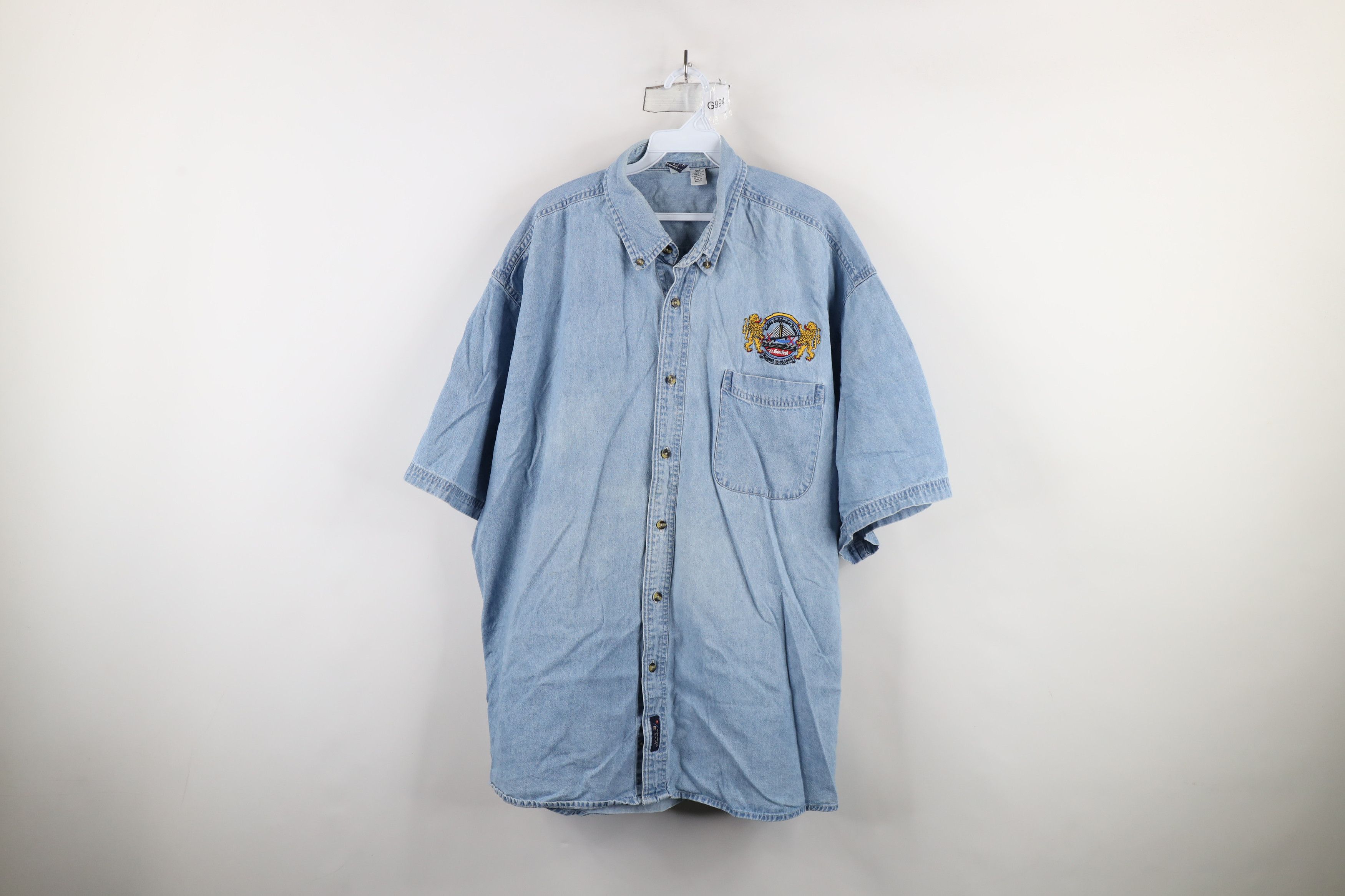 Vintage Vintage Y2K 2009 German American Festival Denim Button Shirt Size US XXL / EU 58 / 5 - 1 Thumbnail