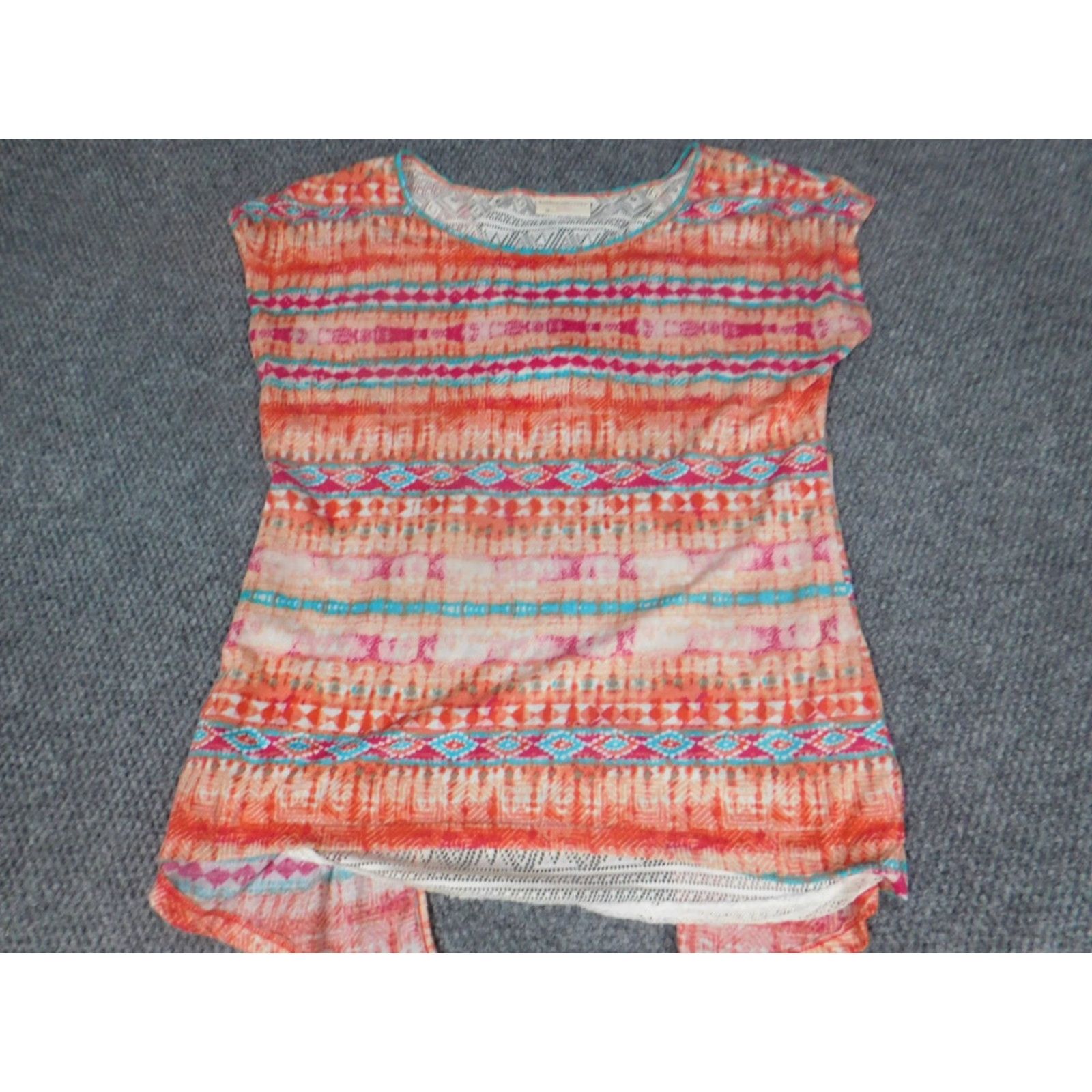 Vintage Bobbie Brooks Blouse Womens Medium Pink Crew Neck Pullover Stretch Cap Sleeve Casual Regular Basic Vintage No Size M / US 6-8 / IT 42-44 - 3 Thumbnail